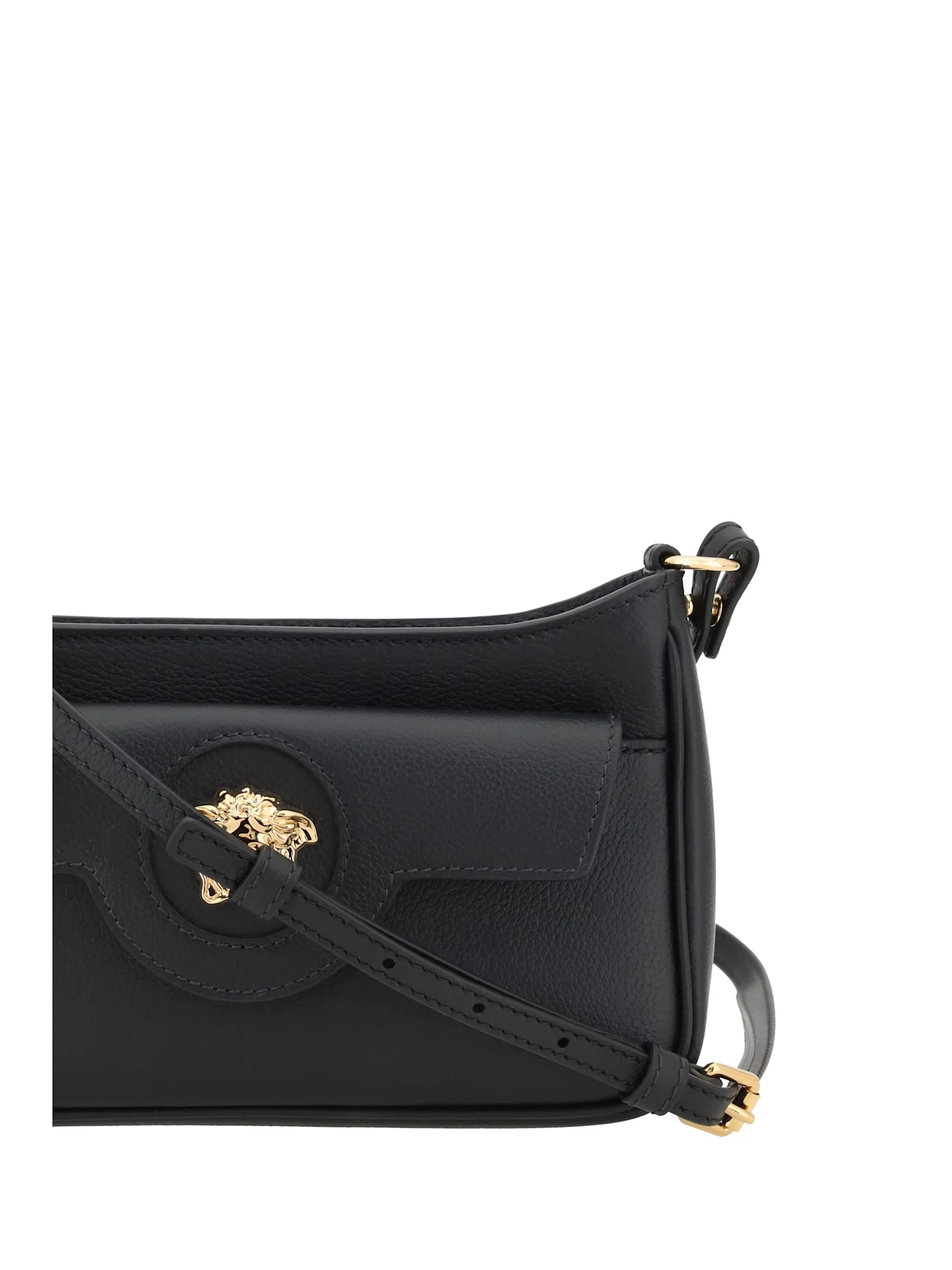 Versace Mini Medusa Shoulder Bag - Black-versace Gold - Image 4