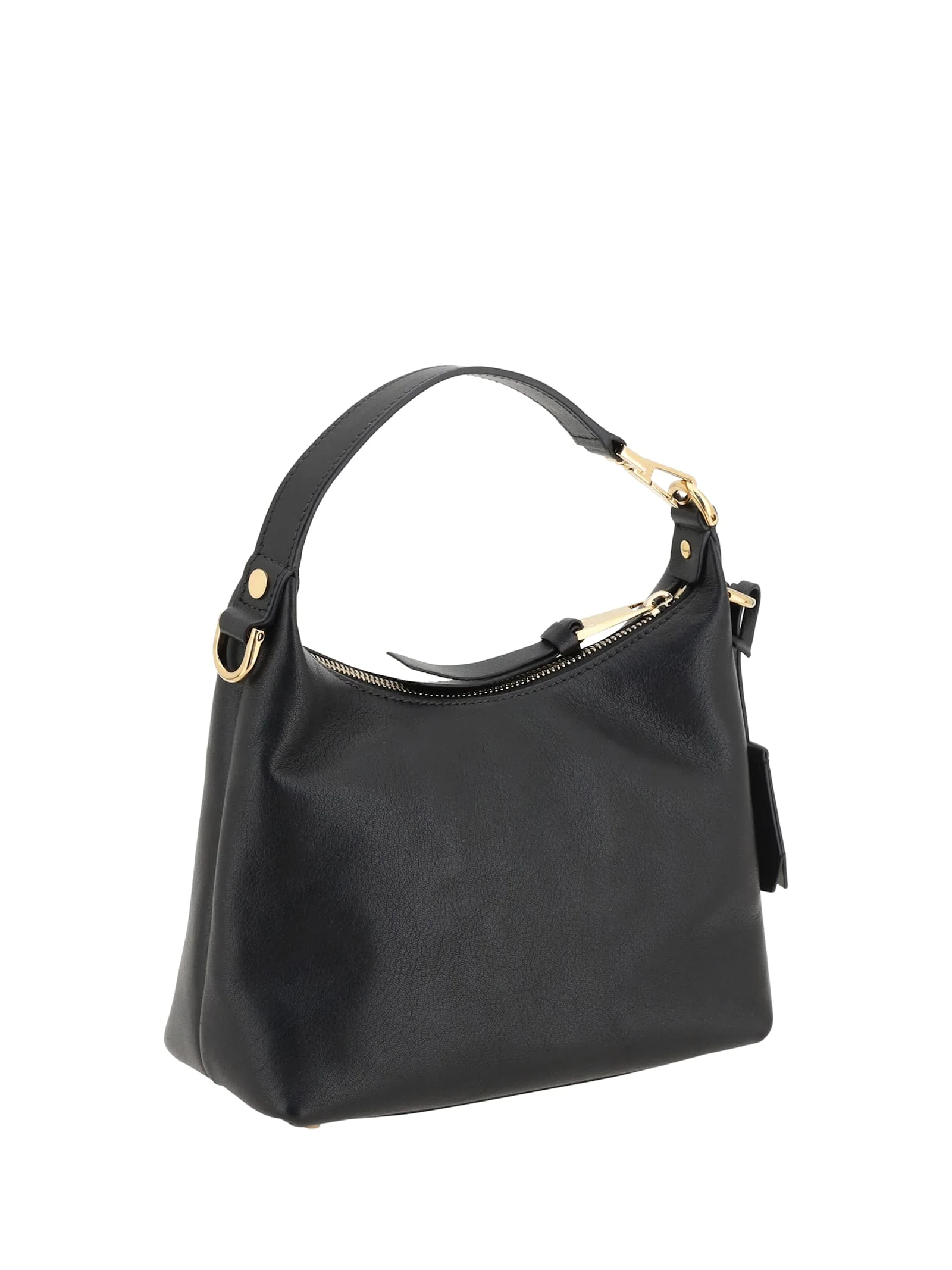 Versace Hobo Tag Handbag - Black-Versace Gold - Image 3