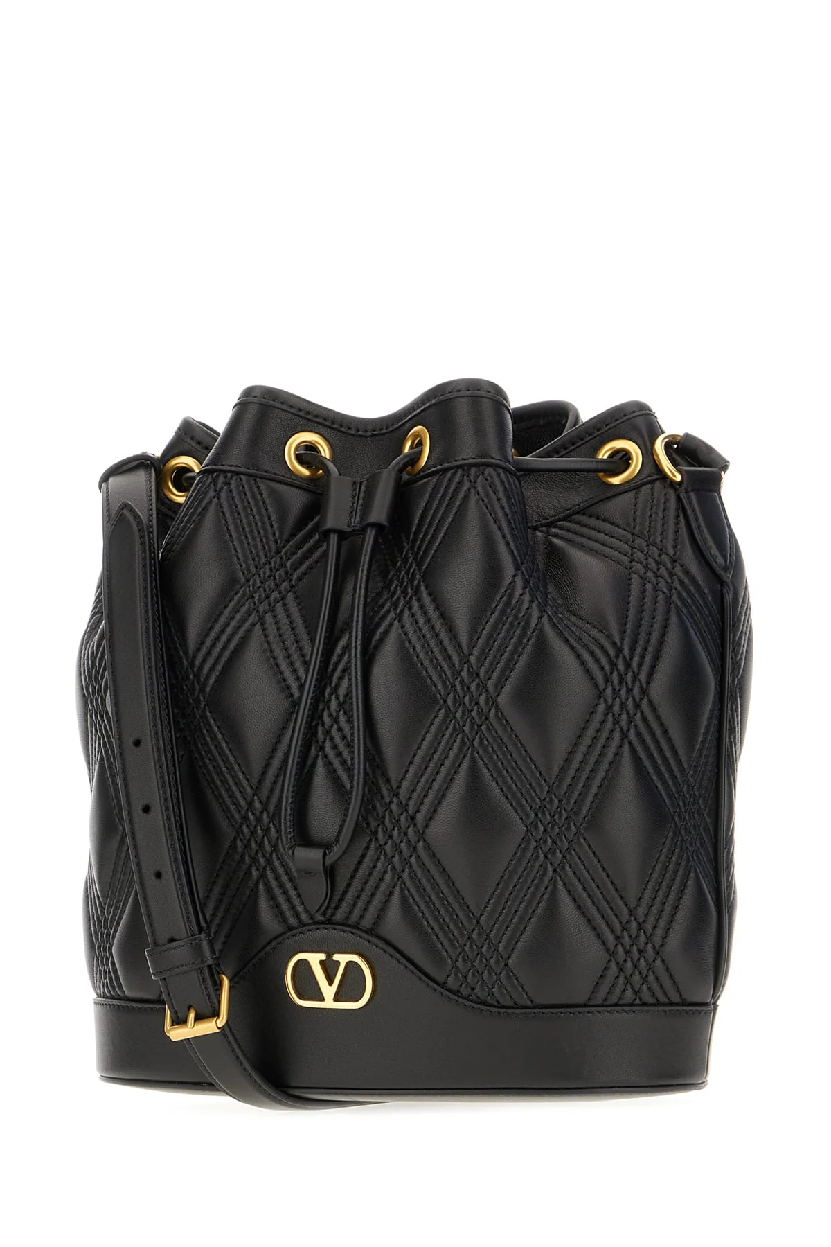 Valentino Garavani Black Leather Crossbody Bag - Black - Image 2