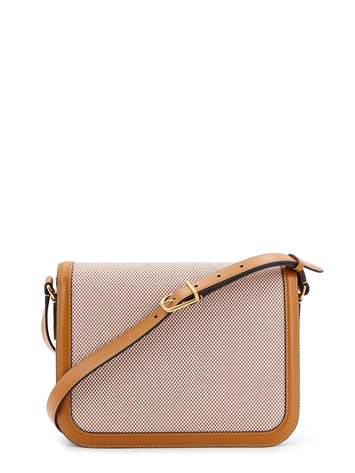 Valentino Garavani Logo Plaque Foldover Top Shoulder Bag - Beige - Image 2