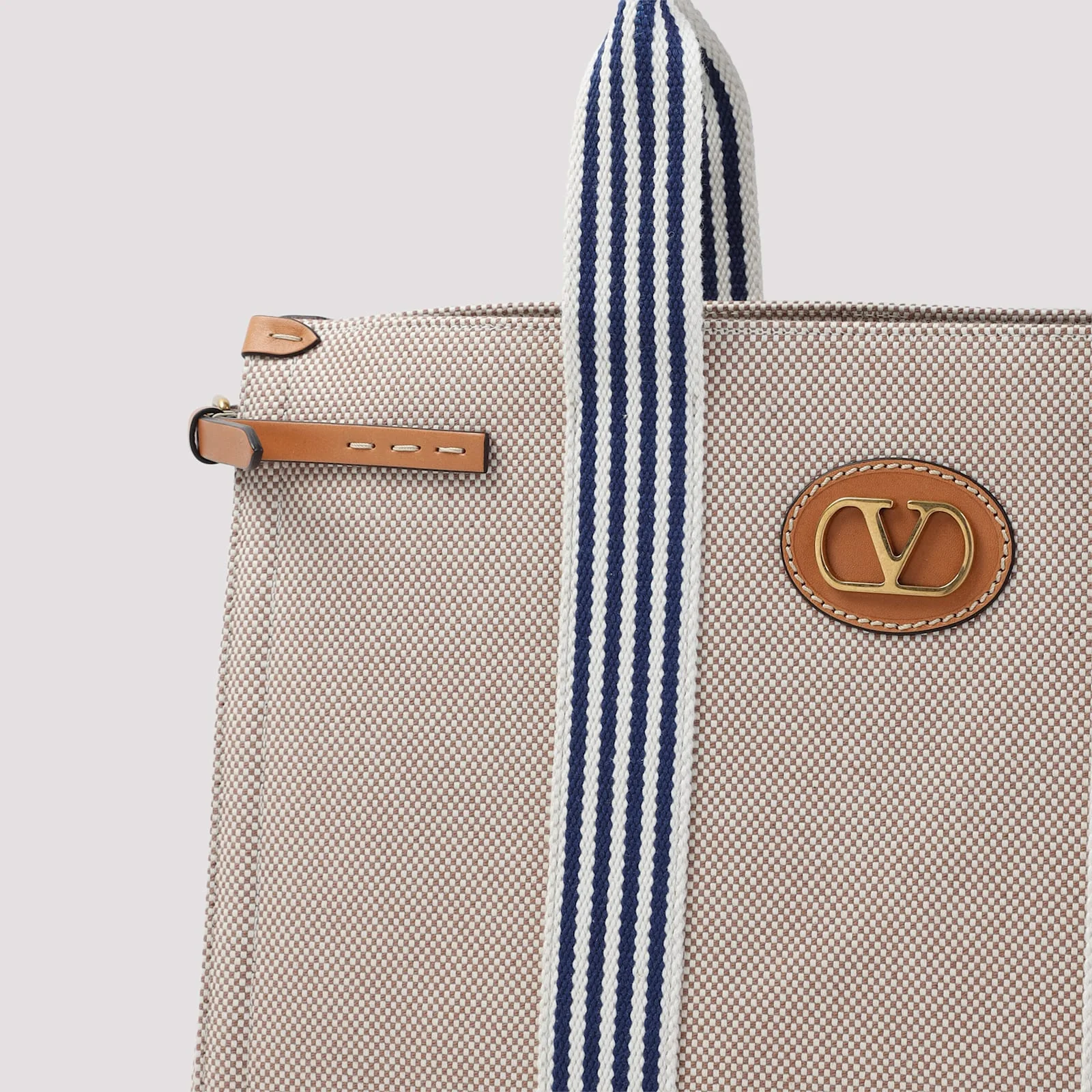 Valentino Garavani Antibes Tote Bag - Qxj Naturale Tobacco Bianco Blue Natural Cam - Image 4