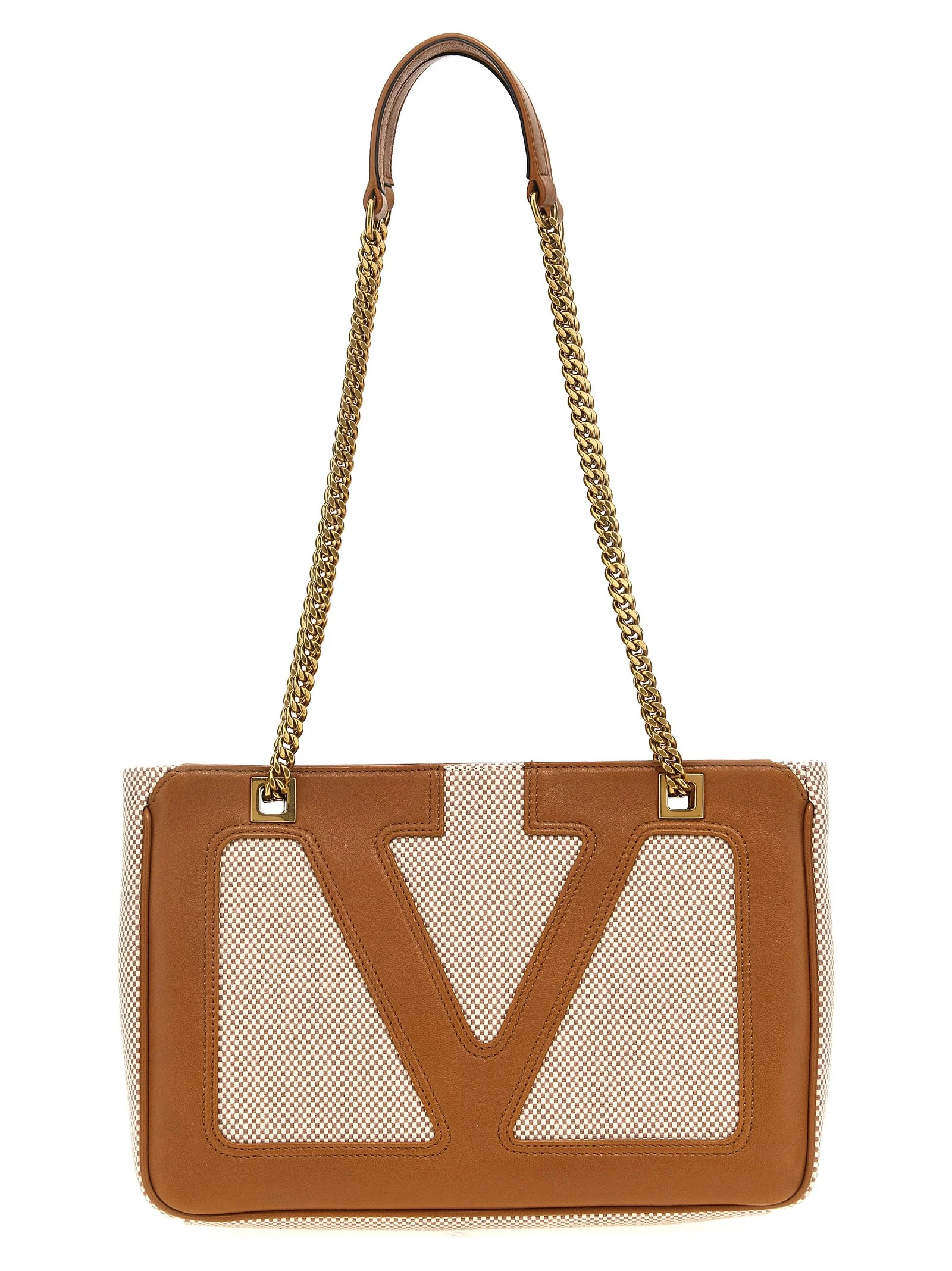 Valentino Garavani Viva Superstar Small Shopping Bag Tote - Beige