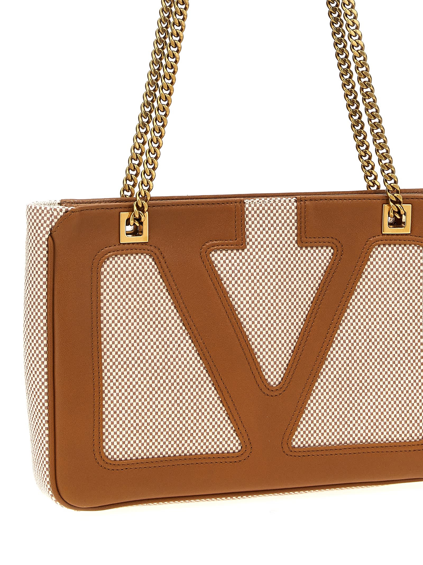 Valentino Garavani Viva Superstar Small Shopping Bag Tote - Beige - Image 3