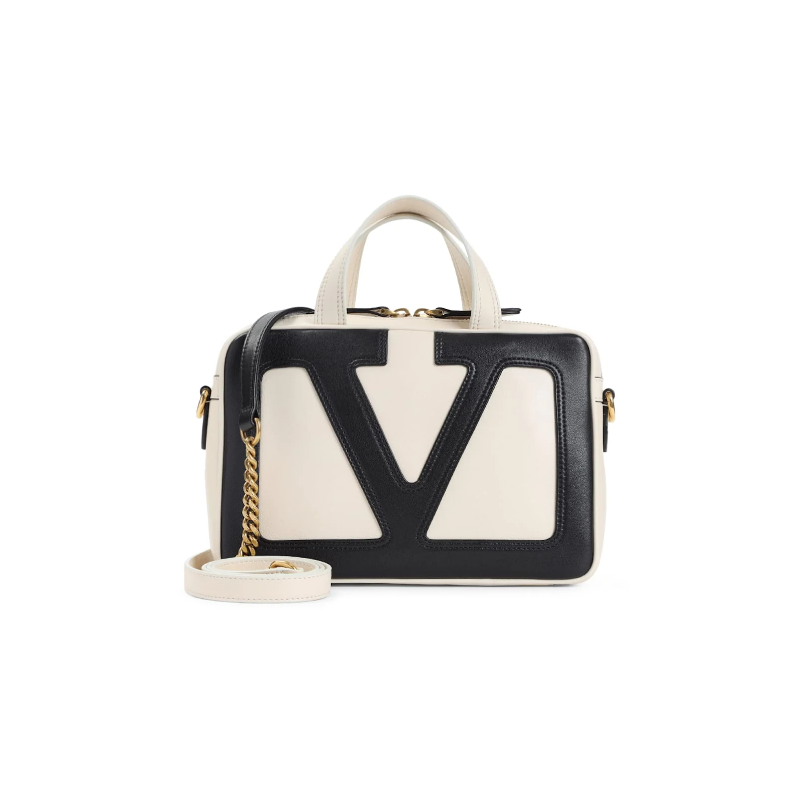 Valentino Garavani Viva Superstar Handbag - Butter White Nero - Image 2