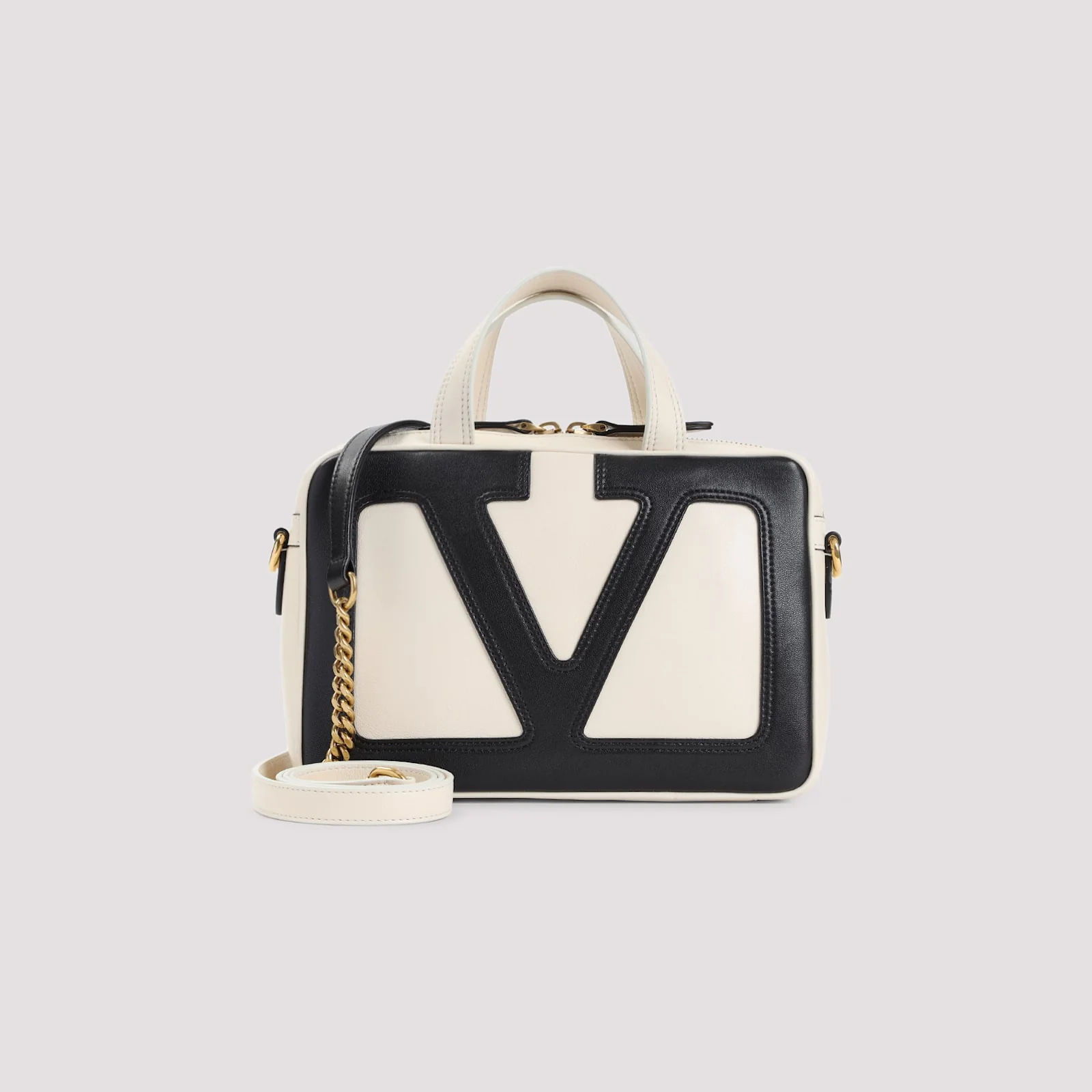 Valentino Garavani Viva Superstar Handbag - Butter White Nero - Image 3