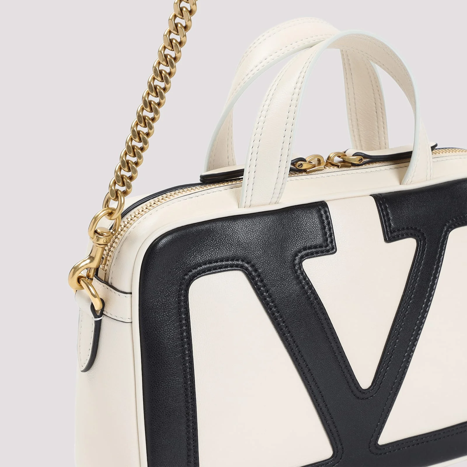 Valentino Garavani Viva Superstar Handbag - Butter White Nero - Image 5
