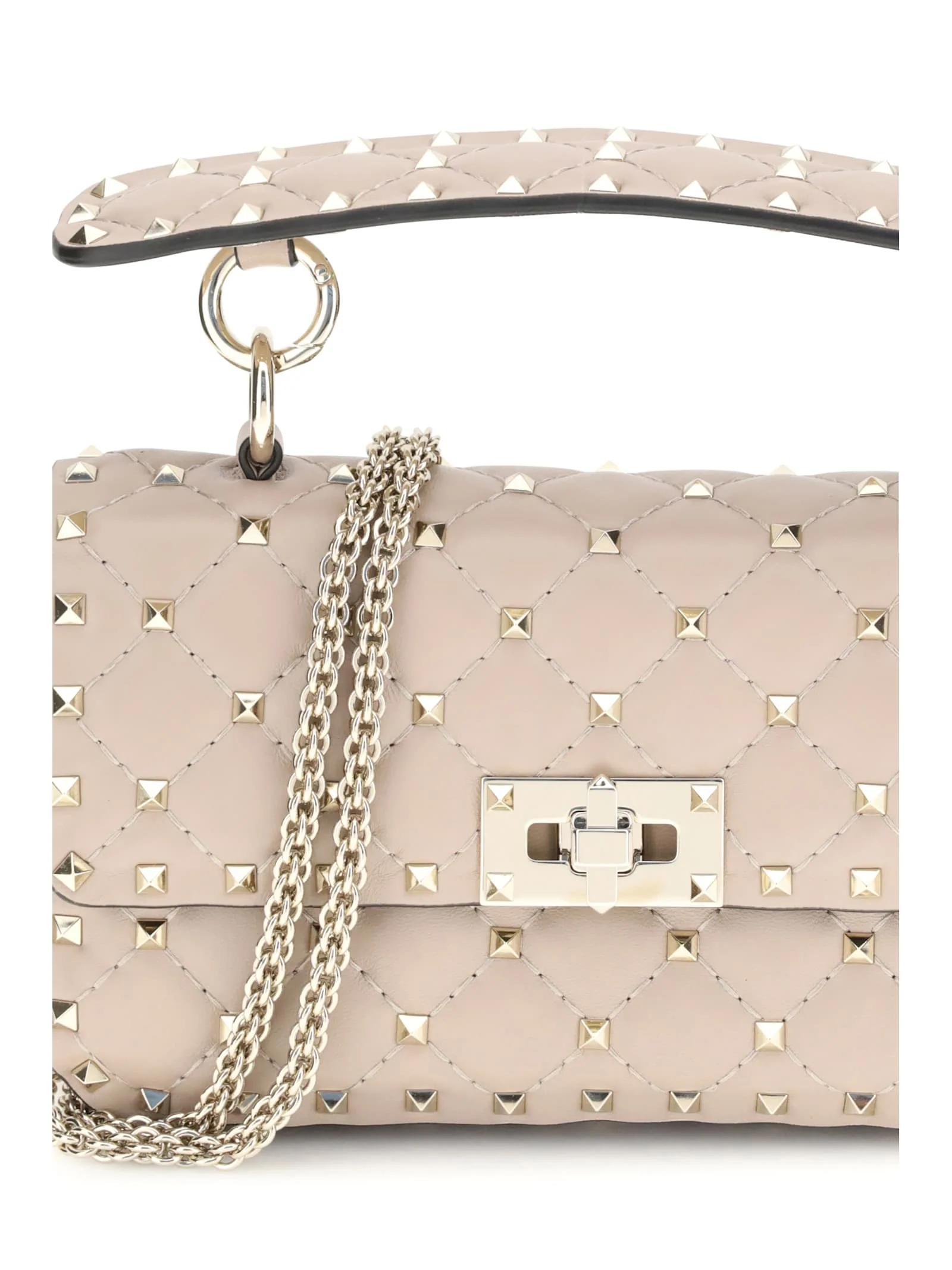 Valentino Garavani Small Leather Rockstud Spike Handbag - Image 4