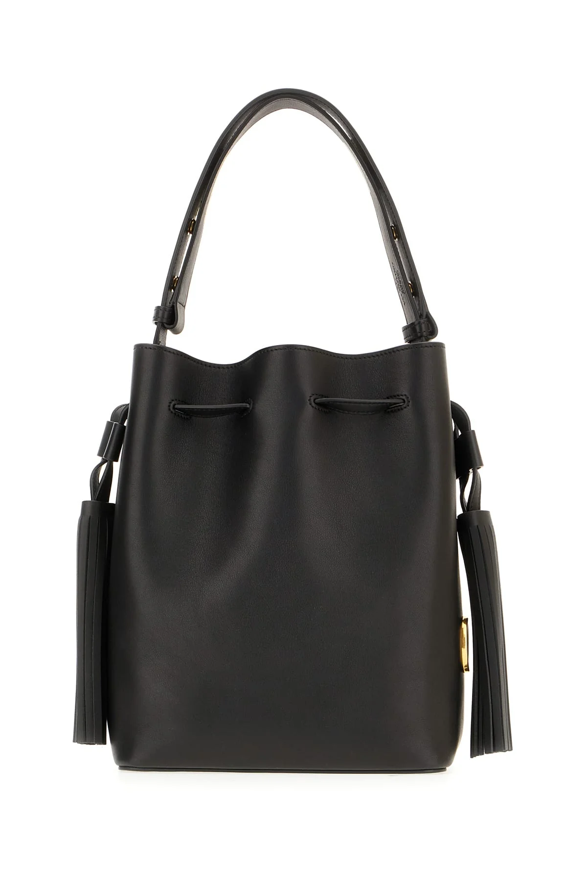 Valentino Garavani Leather Bucket Bag - Nero - Image 3
