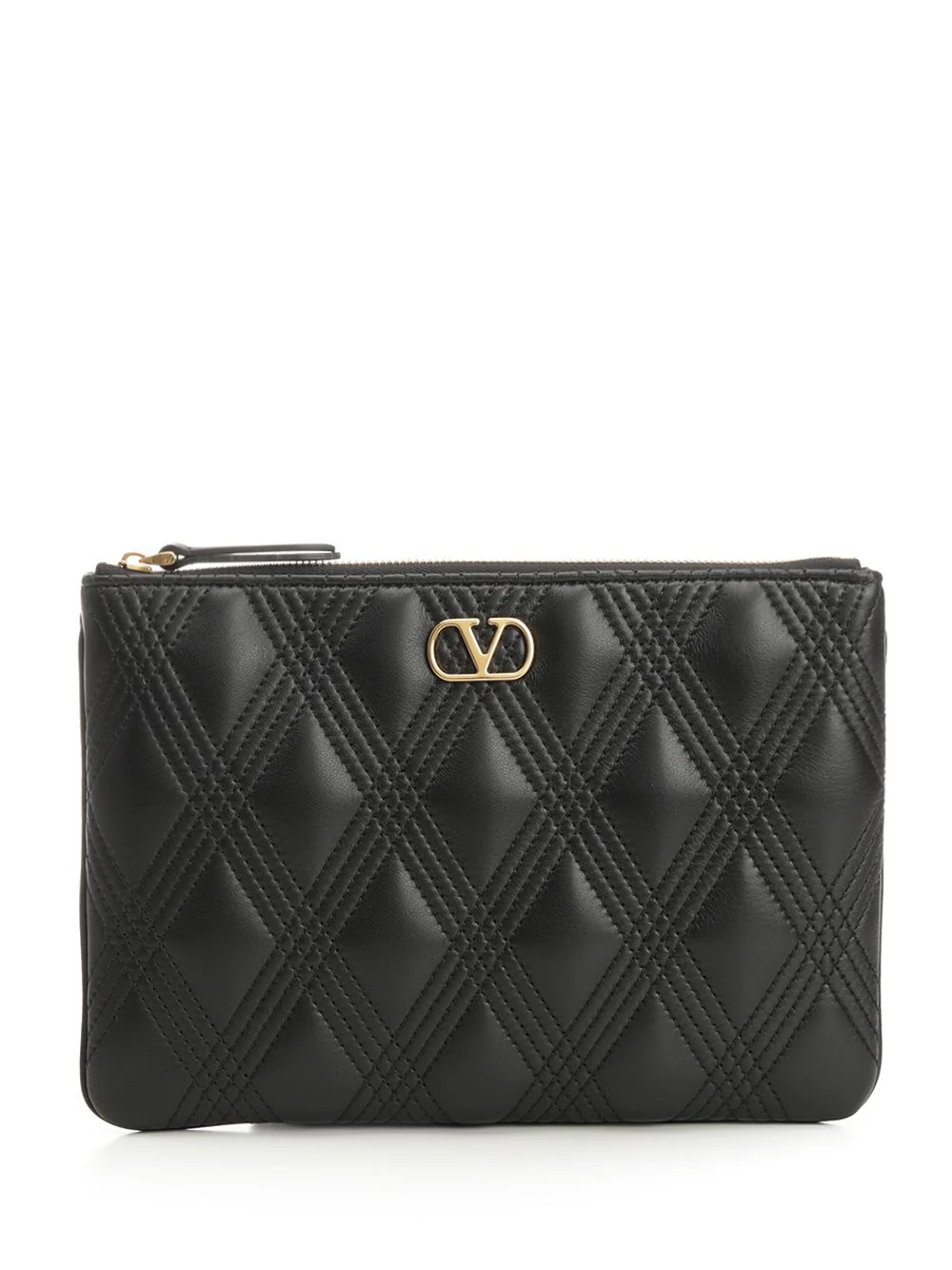 Valentino Garavani Medium Quiltie 67 Clutch Bag - Black