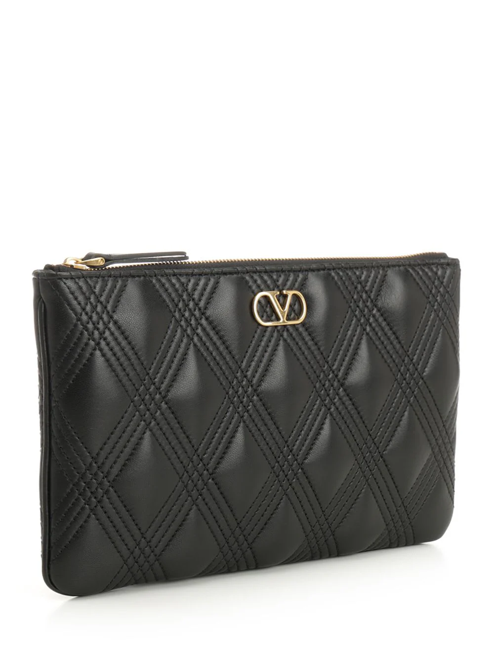 Valentino Garavani Medium Quiltie 67 Clutch Bag - Black - Image 2