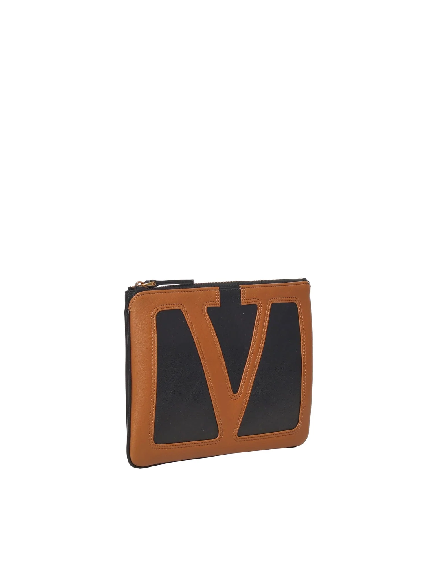 Valentino Garavani Viva Superstar Clutch - Black/Spice - Image 2