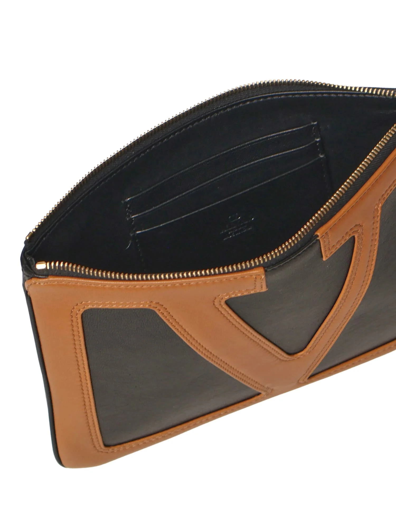 Valentino Garavani Viva Superstar Clutch - Black/Spice - Image 4