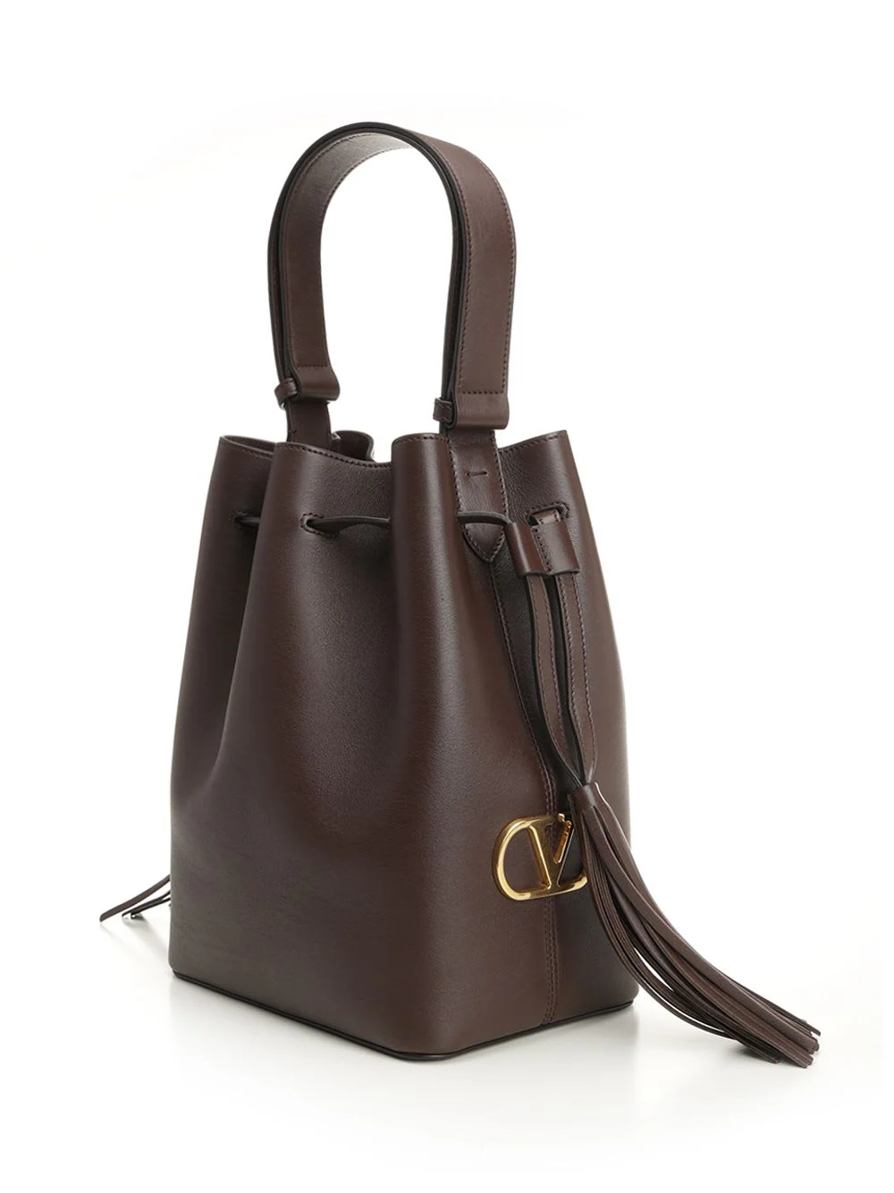 Valentino Garavani So Seau Drawstring Bag - Darkcoffee - Image 4