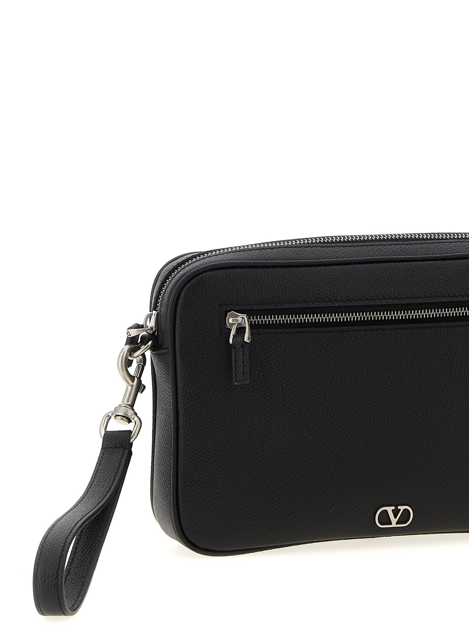 Valentino Garavani Vlogo Signature Clutch Bag - Black - Image 3