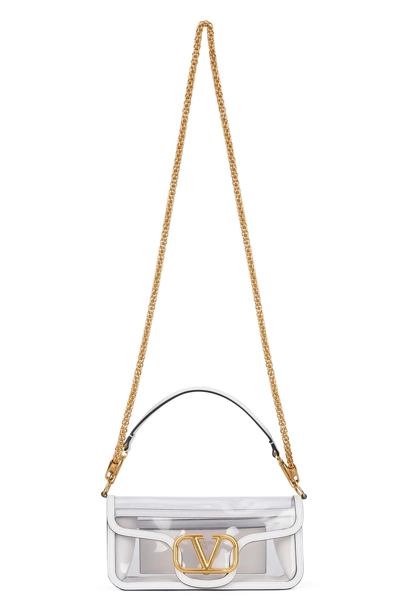 Valentino Garavani Loc Shoulder Bag - Transparent White - Image 4