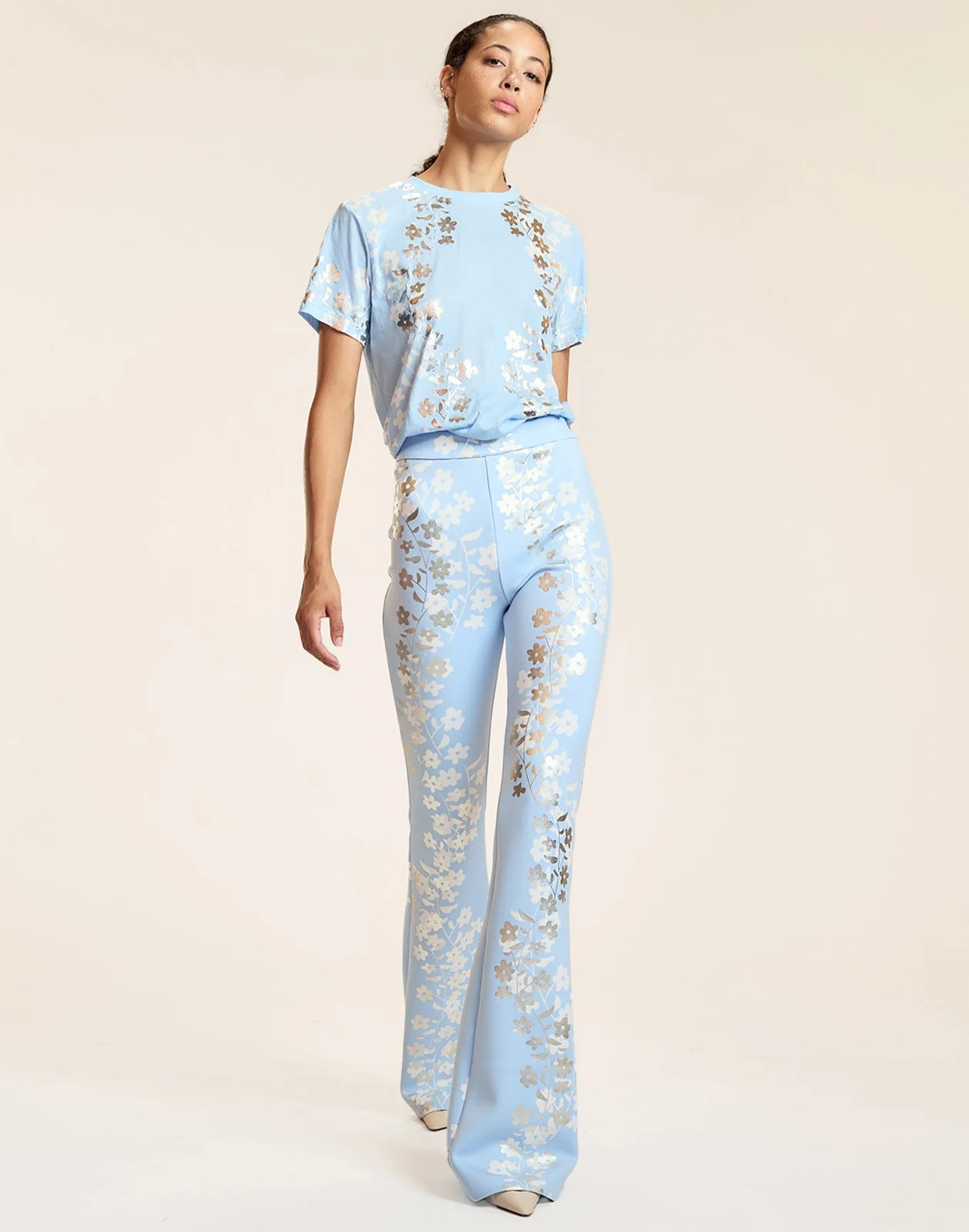 Cynthia Rowley Metallic Bonded Pants - Blusil - Image 4