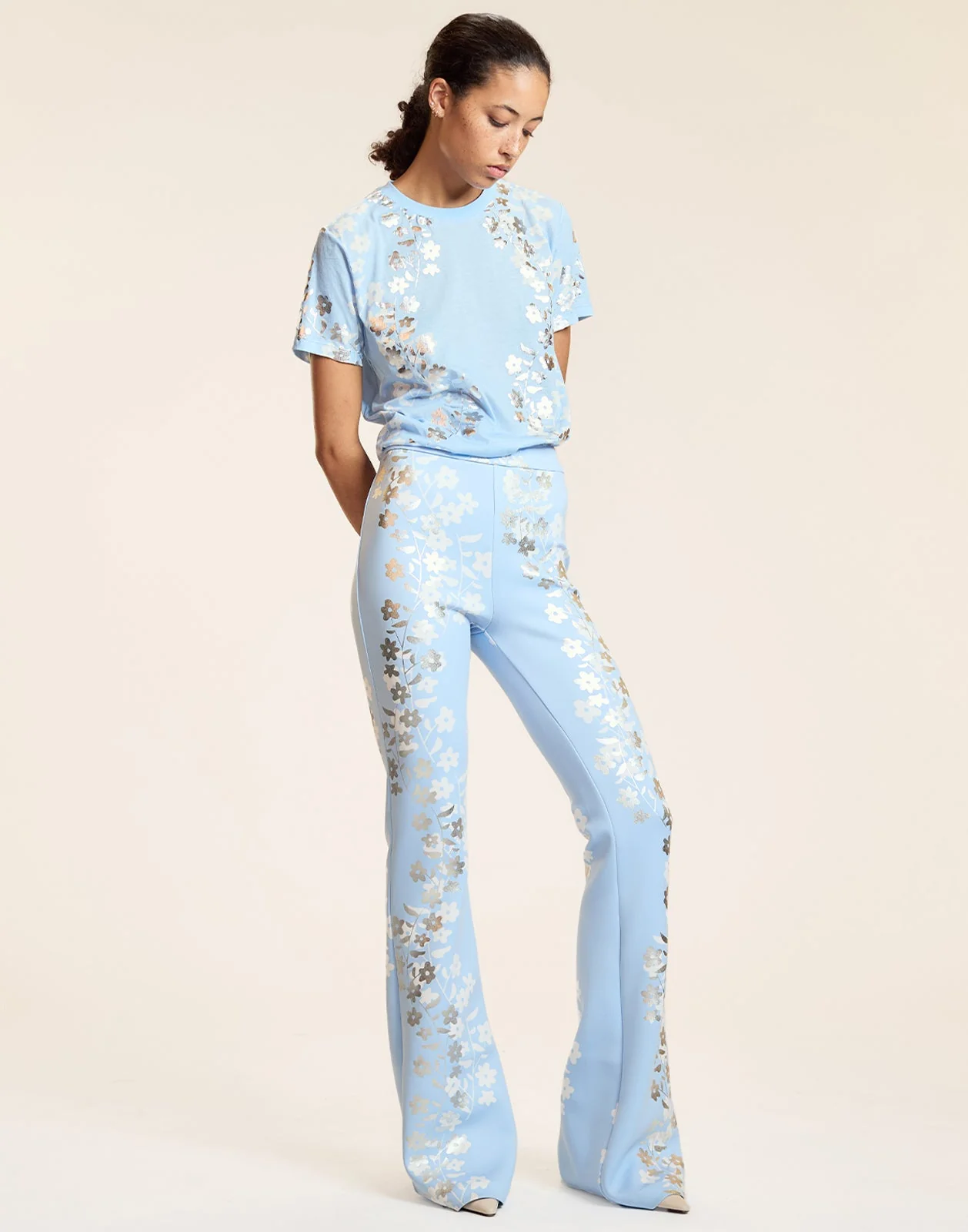 Cynthia Rowley Metallic Bonded Pants - Blusil - Image 5