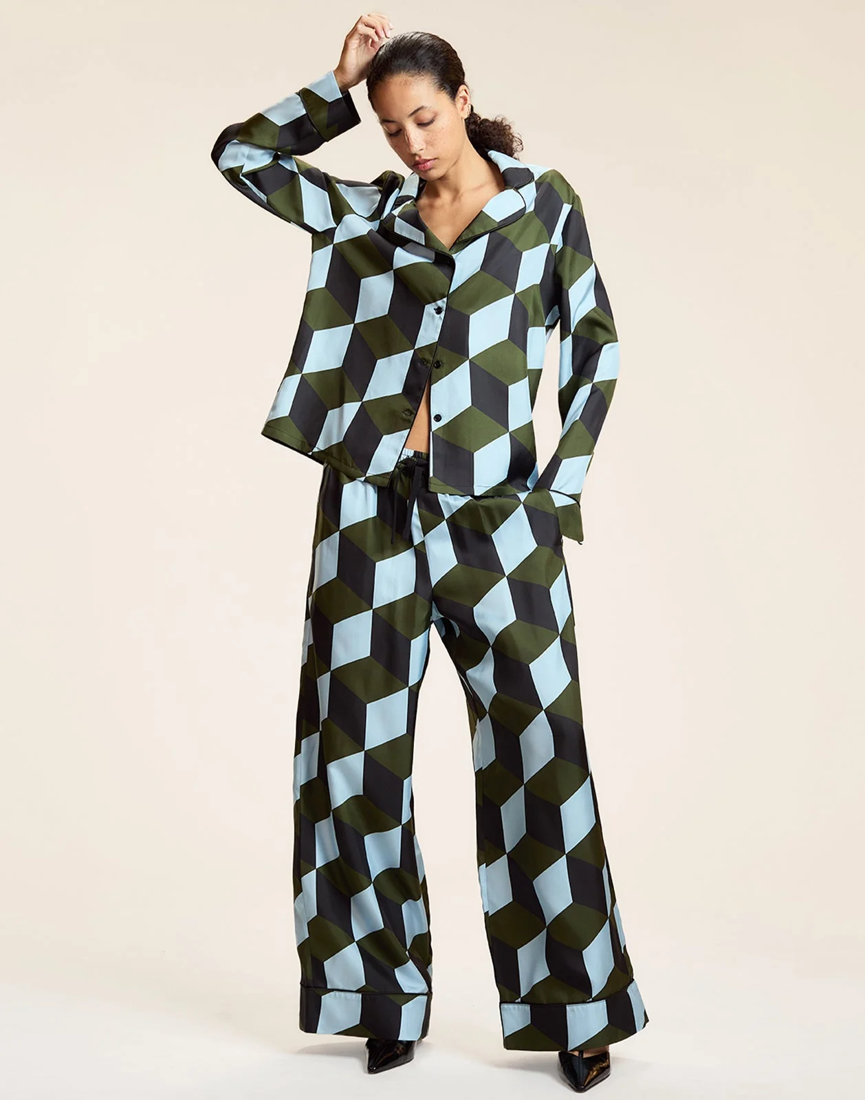 Cynthia Rowley Art Deco PJ Pants - Image 3