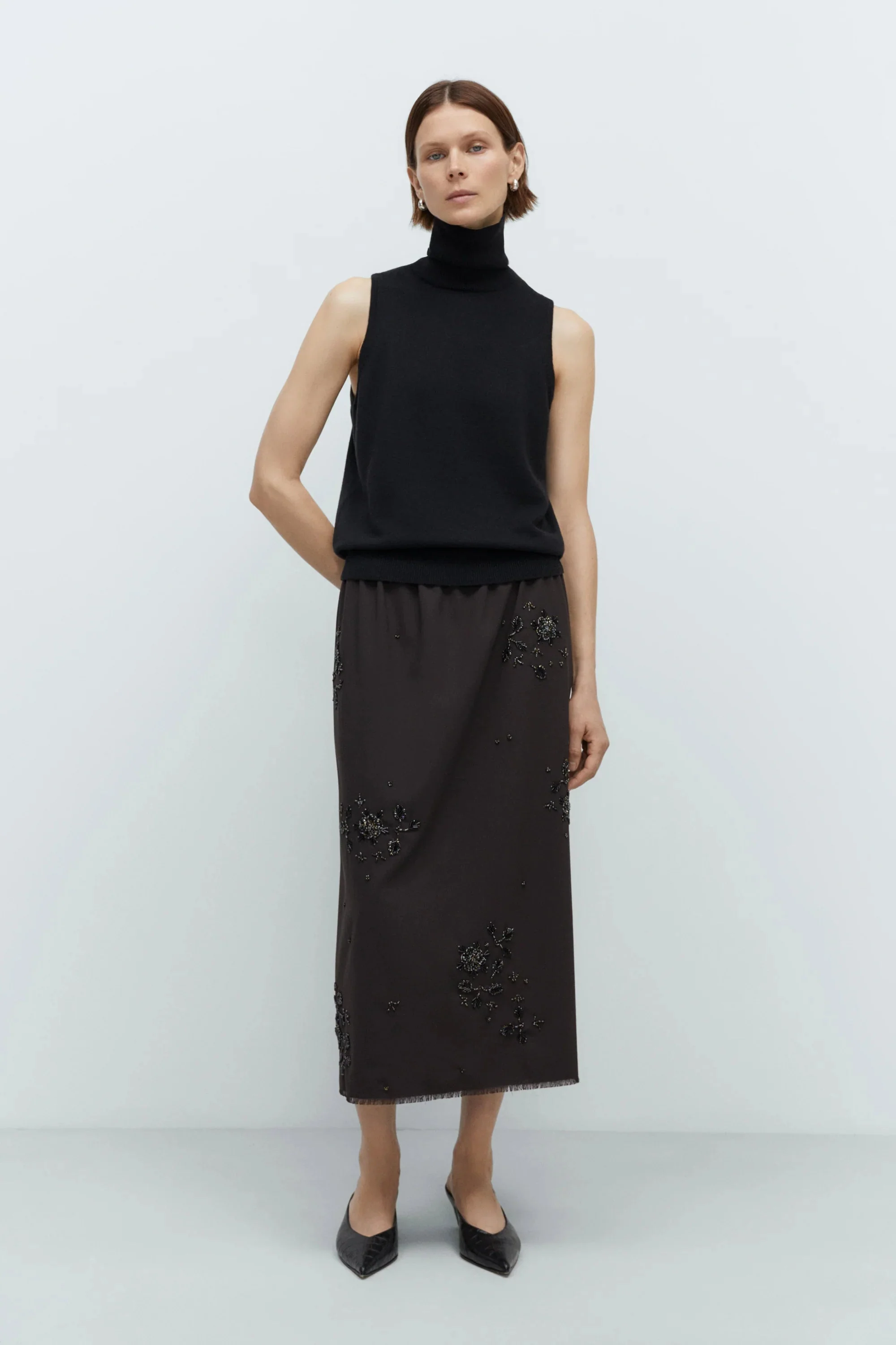 Cordera Merino Wool Turtleneck Vest - Image 2
