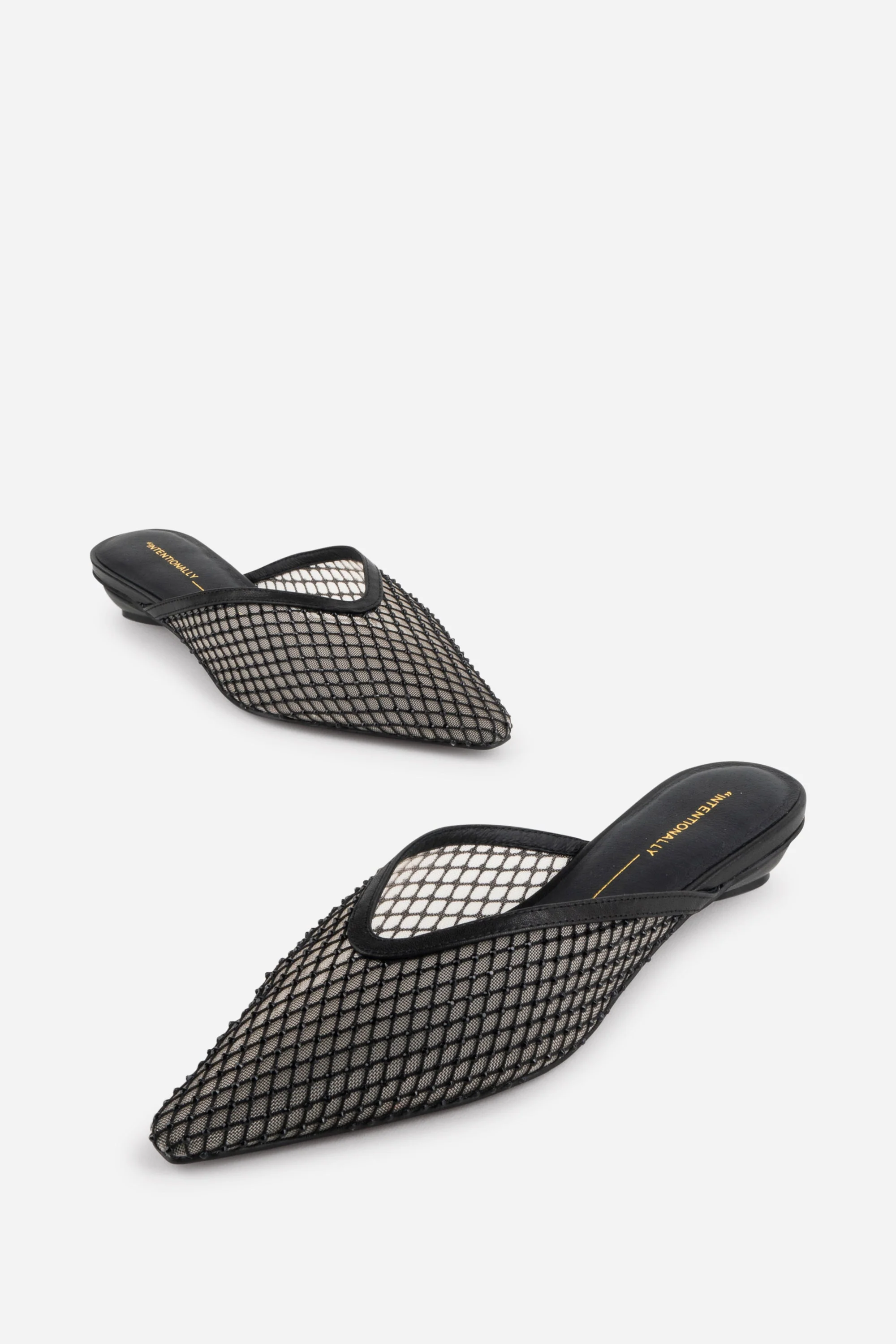 "INTENTIONALLY __________." Bibi Rhinestone Mesh Mule - Image 8