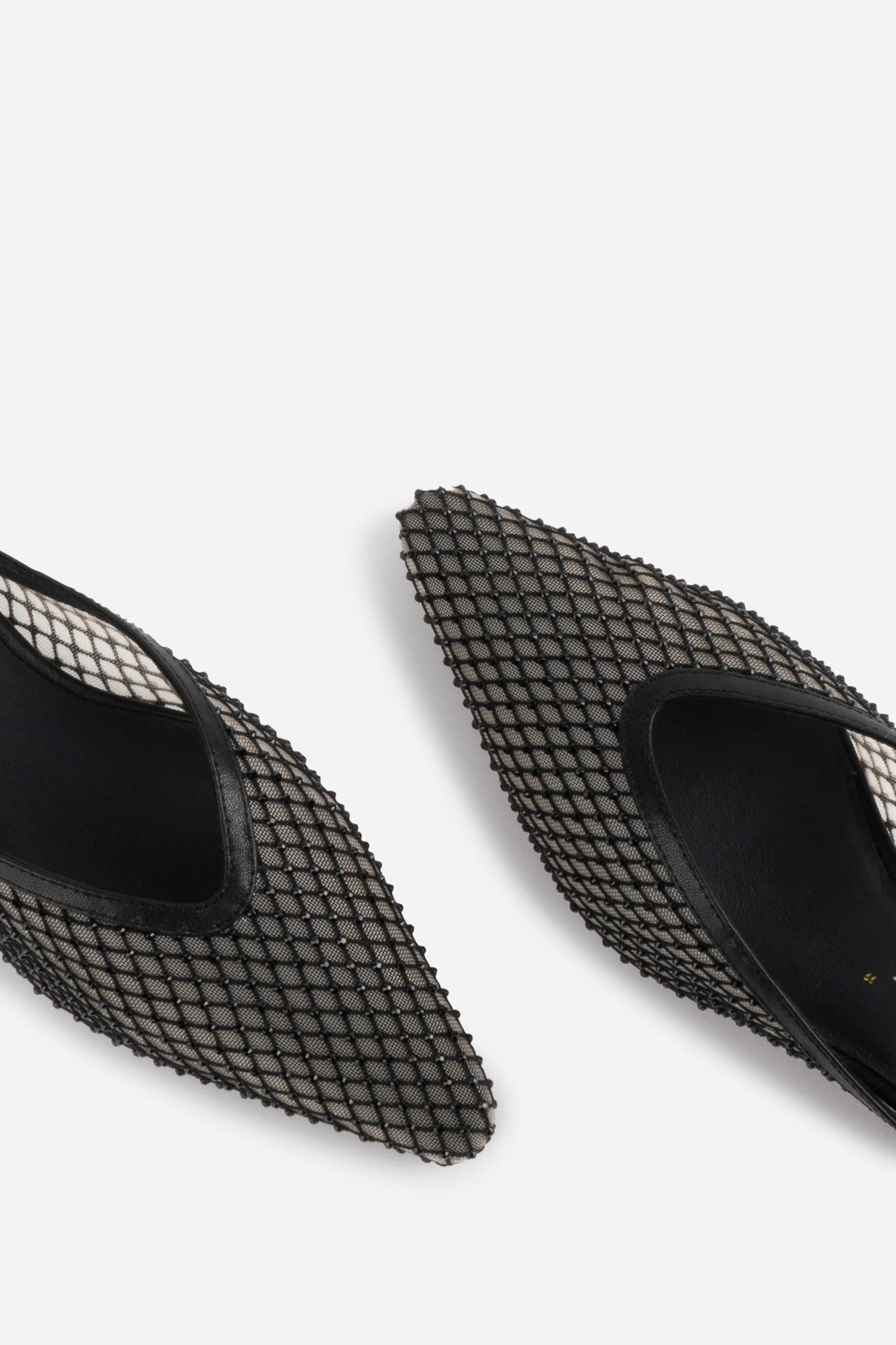 "INTENTIONALLY __________." Bibi Rhinestone Mesh Mule - Image 9