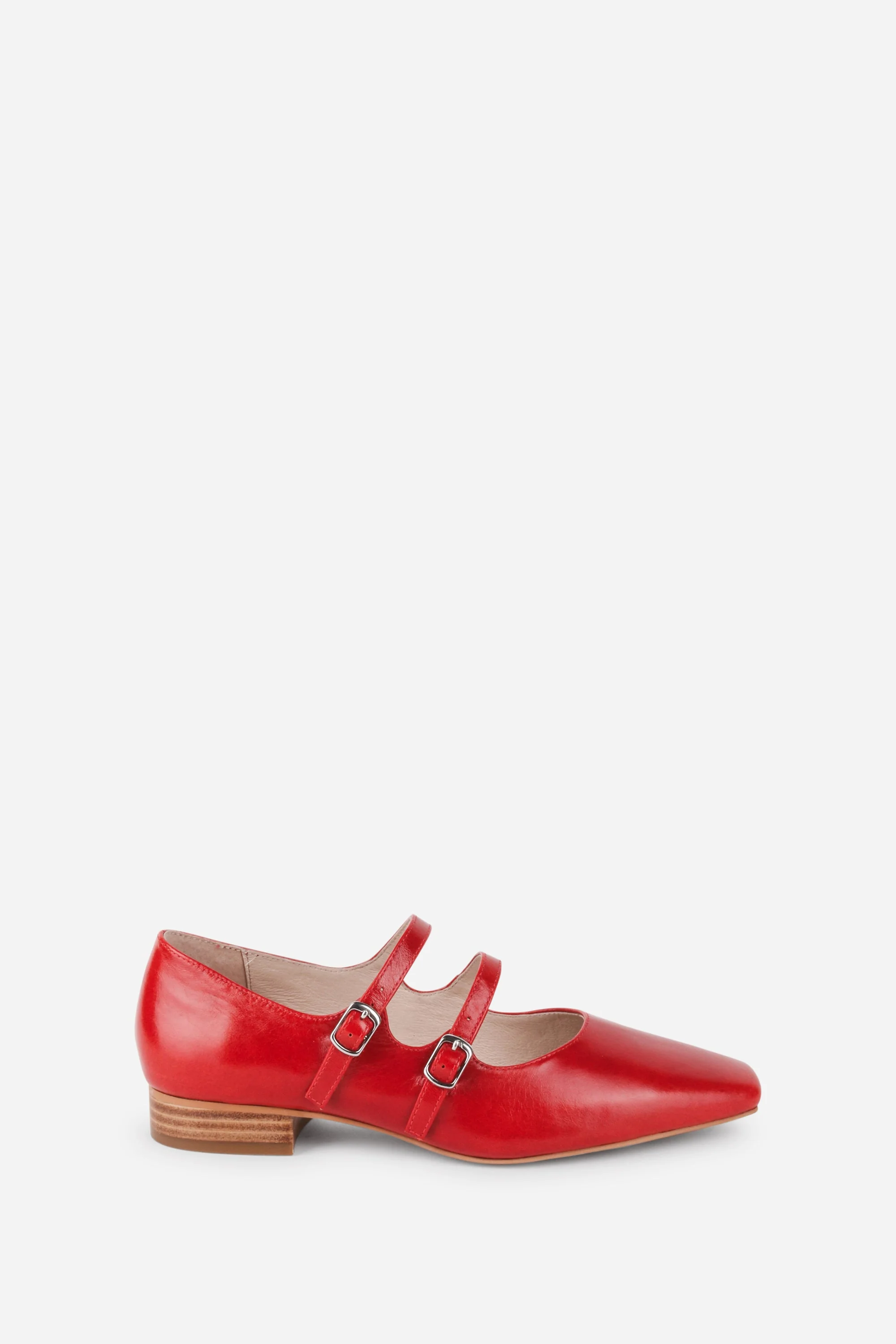 INTENTIONALLY __________. Calculated Leather Mary Jane Flat - Cherry - Image 6