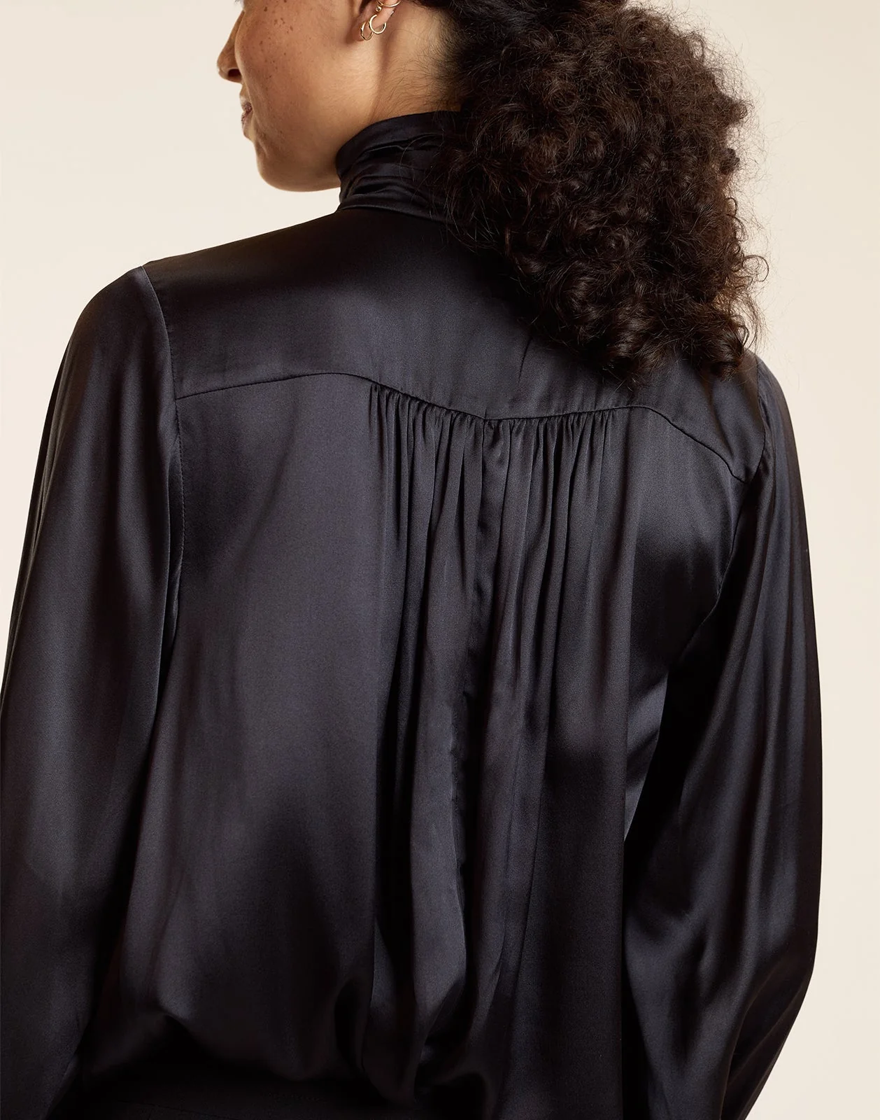 Cynthia Rowley Monroe Silk Blouse - Black - Image 6