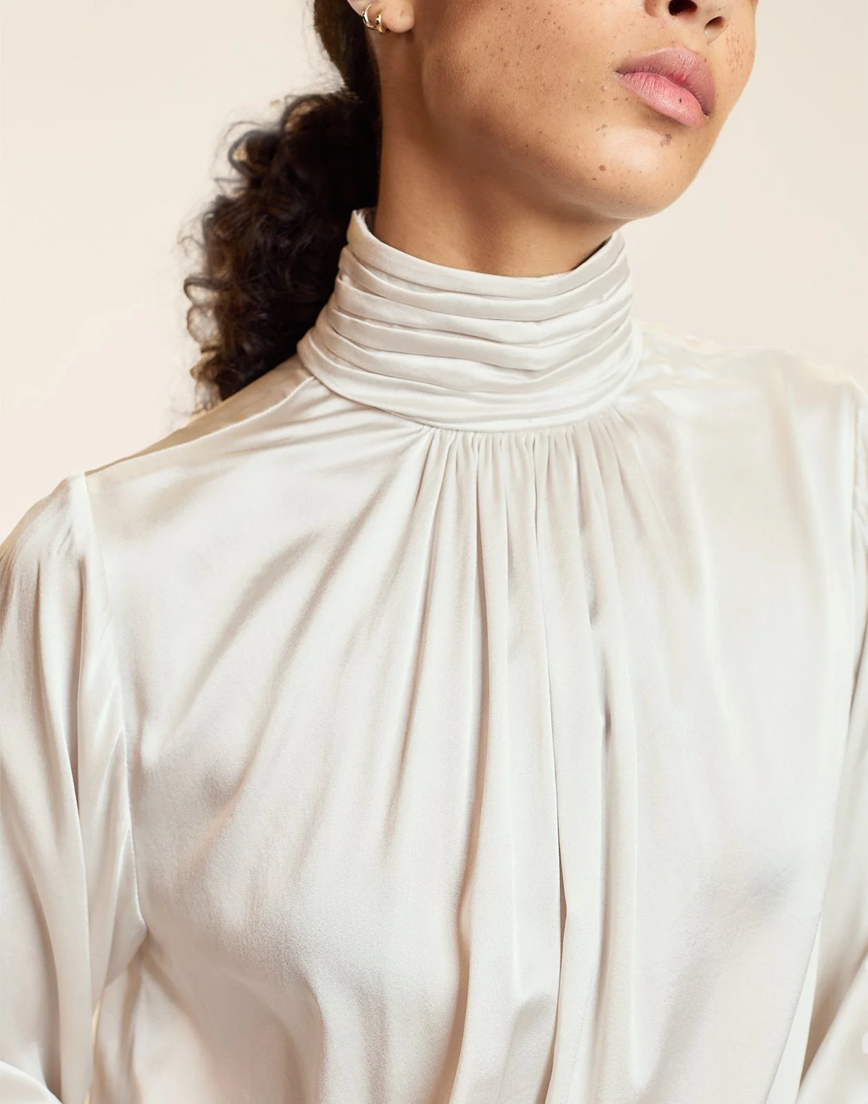 Cynthia Rowley Monroe Silk Blouse - White - Image 5