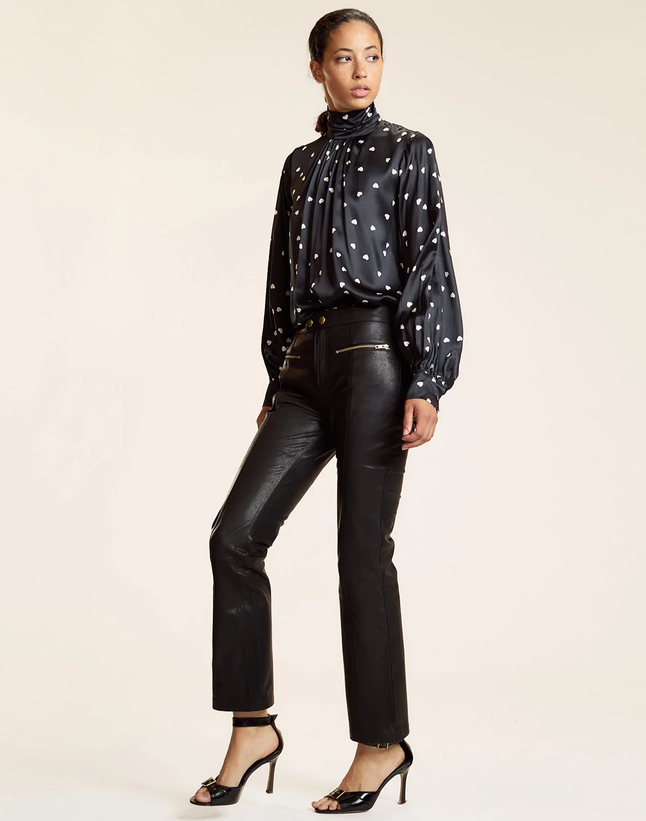 Cynthia Rowley Monroe Silk Blouse - Black - Image 3