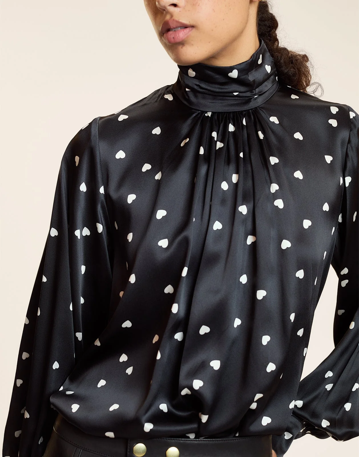 Cynthia Rowley Monroe Silk Blouse - Black - Image 6