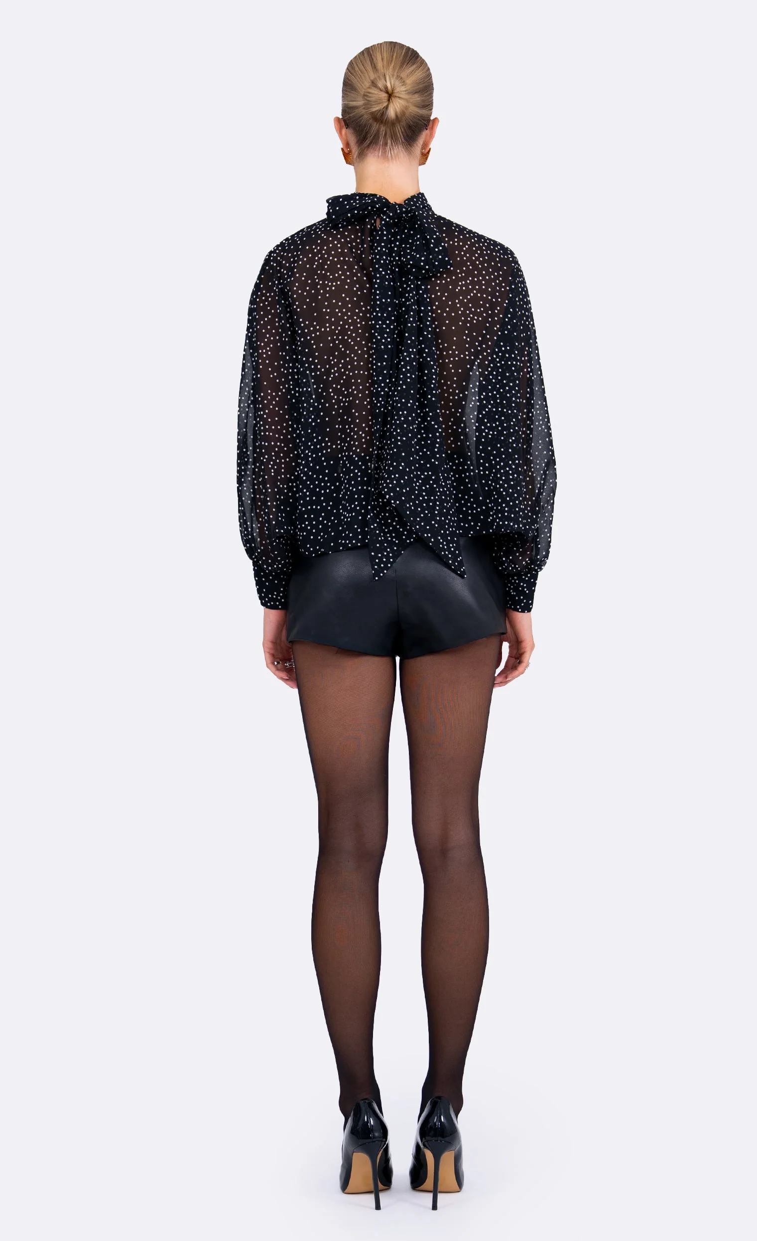 Nonchalant Label Gaia Top - Black/White Polka Dot - Image 3