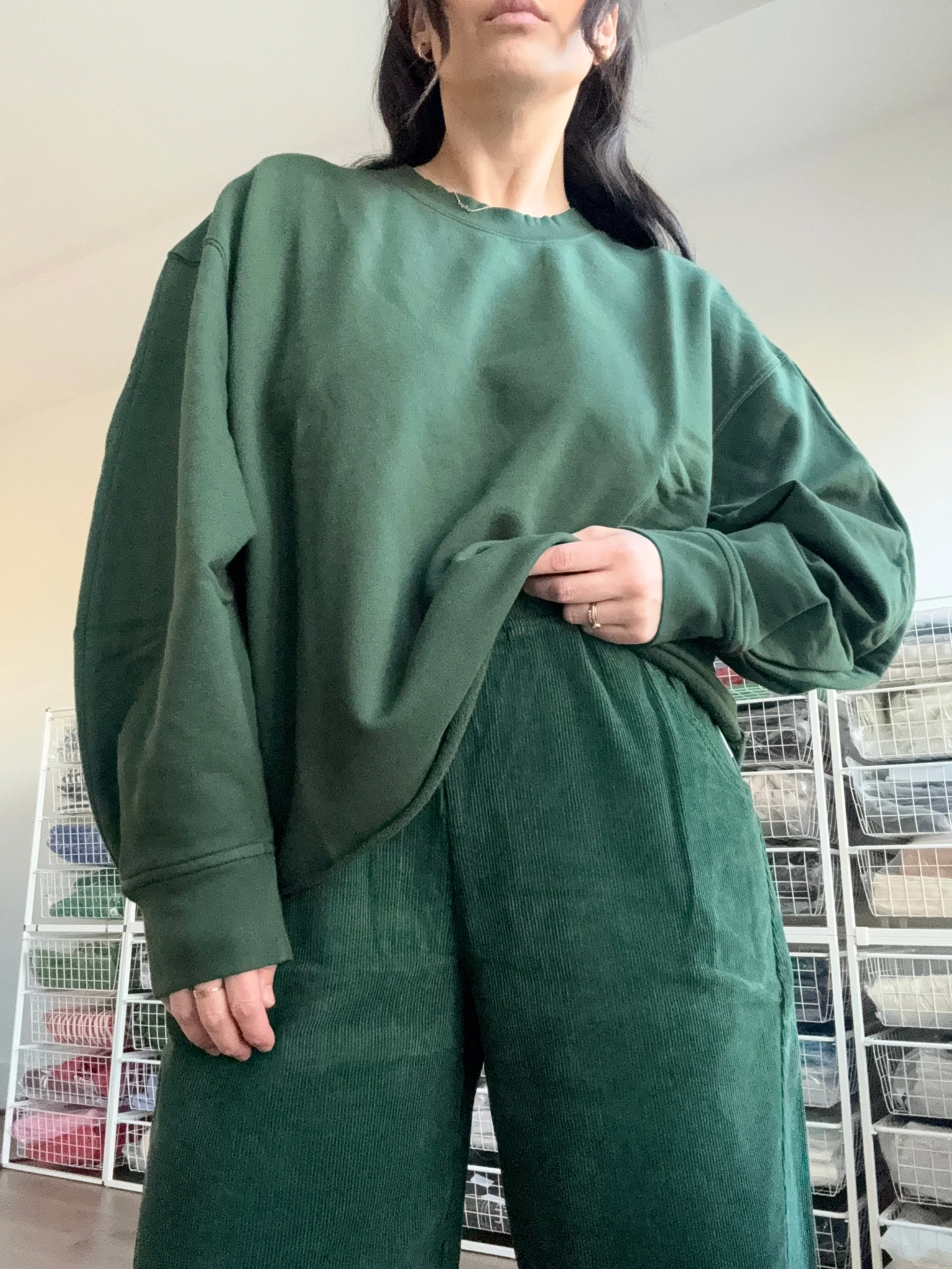 Le Bon Shoppe Corduroy Arc Pants - Foret - Image 2