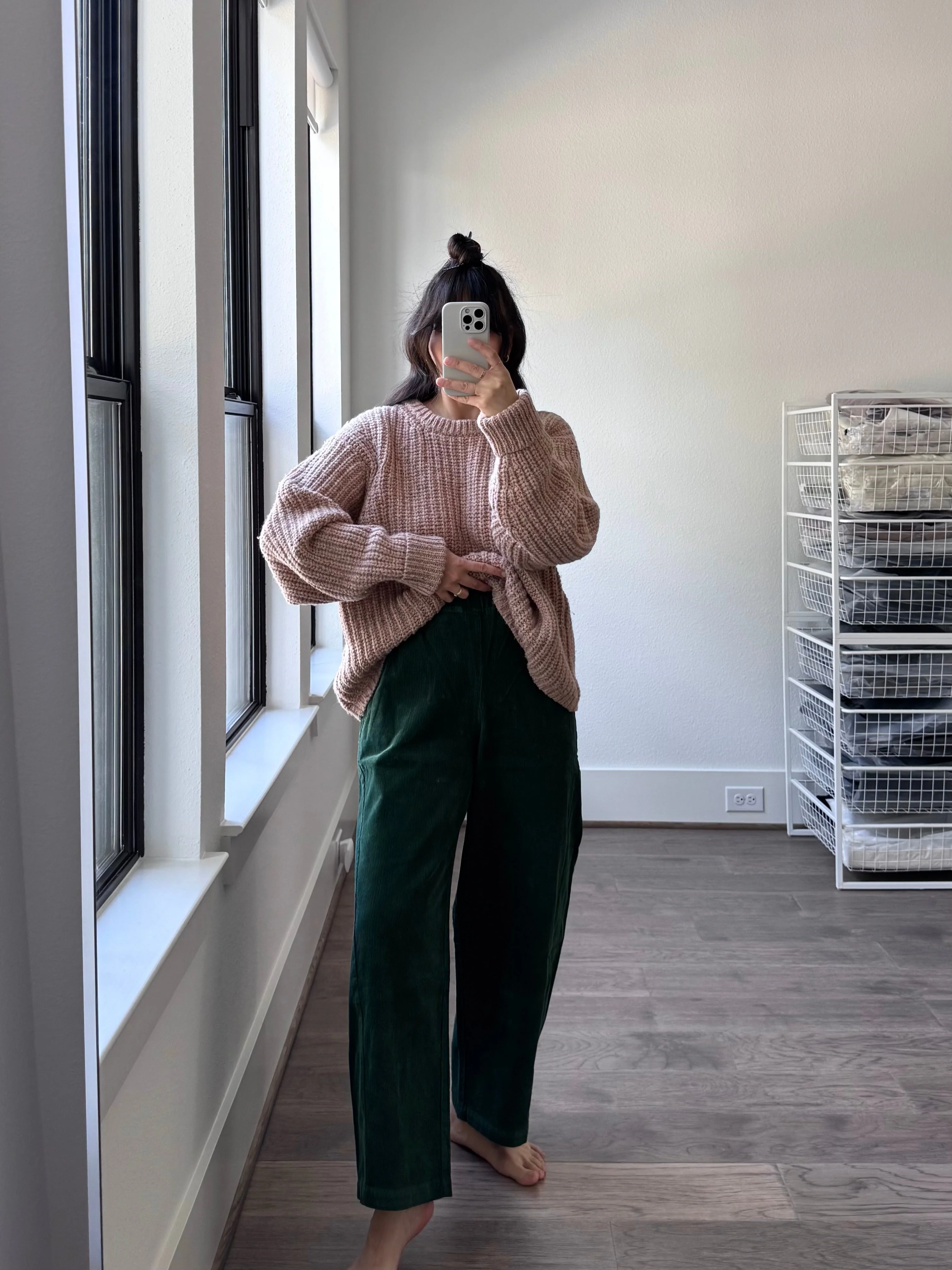 Le Bon Shoppe Corduroy Arc Pants - Foret - Image 4