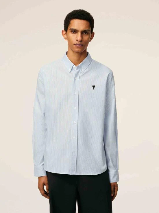 AMI Shirt - Sky Blue Natural White - Image 2