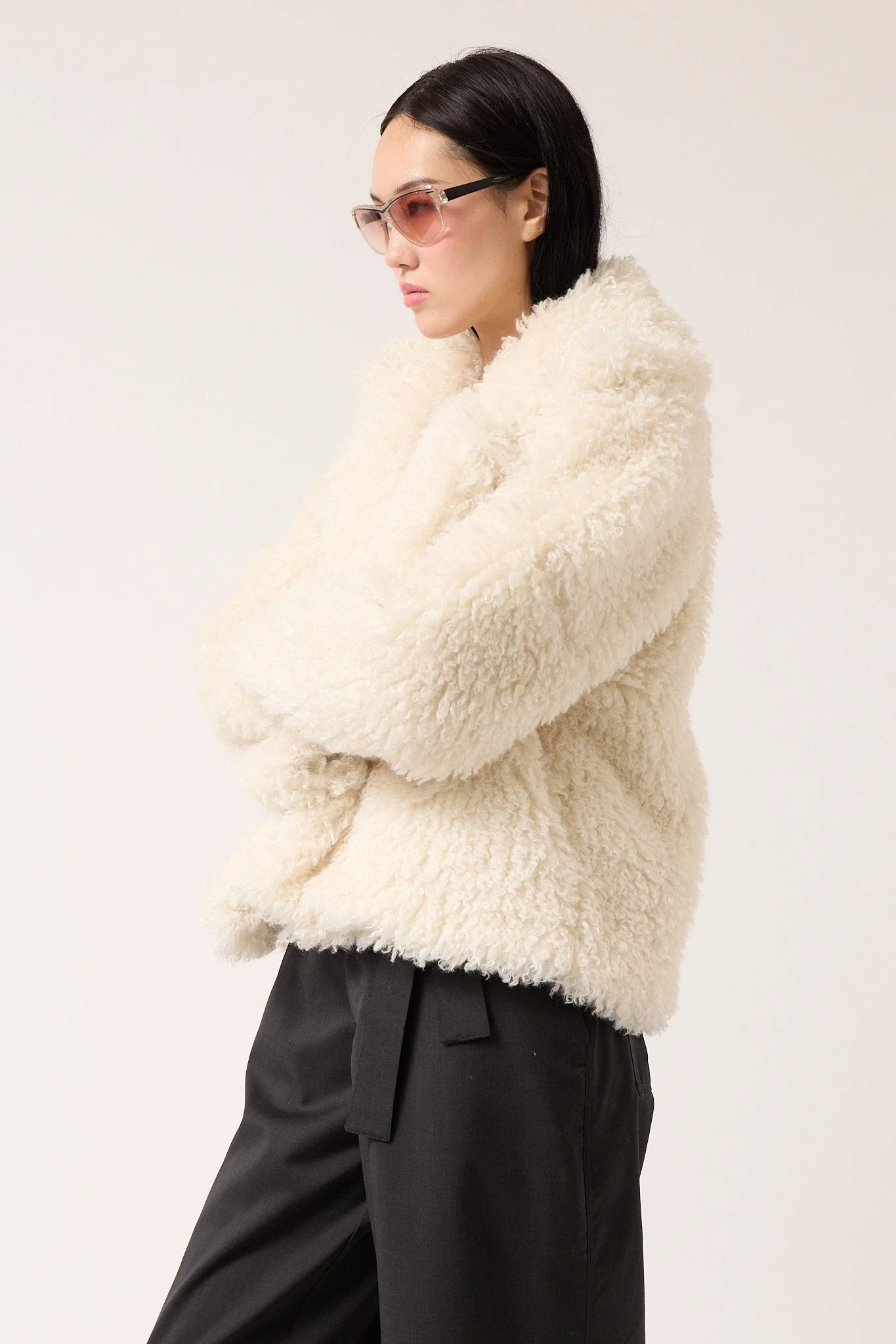 Colmillo de Morsa Shearling Jacket - Beige - Image 6