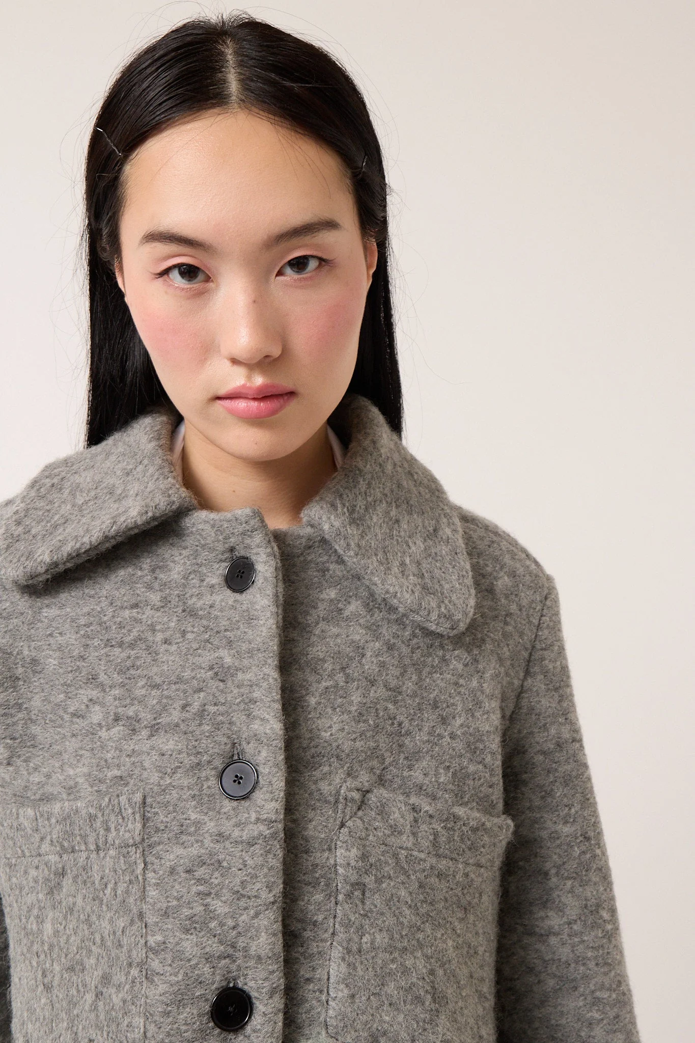 Colmillo de Morsa Wool Cropped Jacket - Gray - Image 5