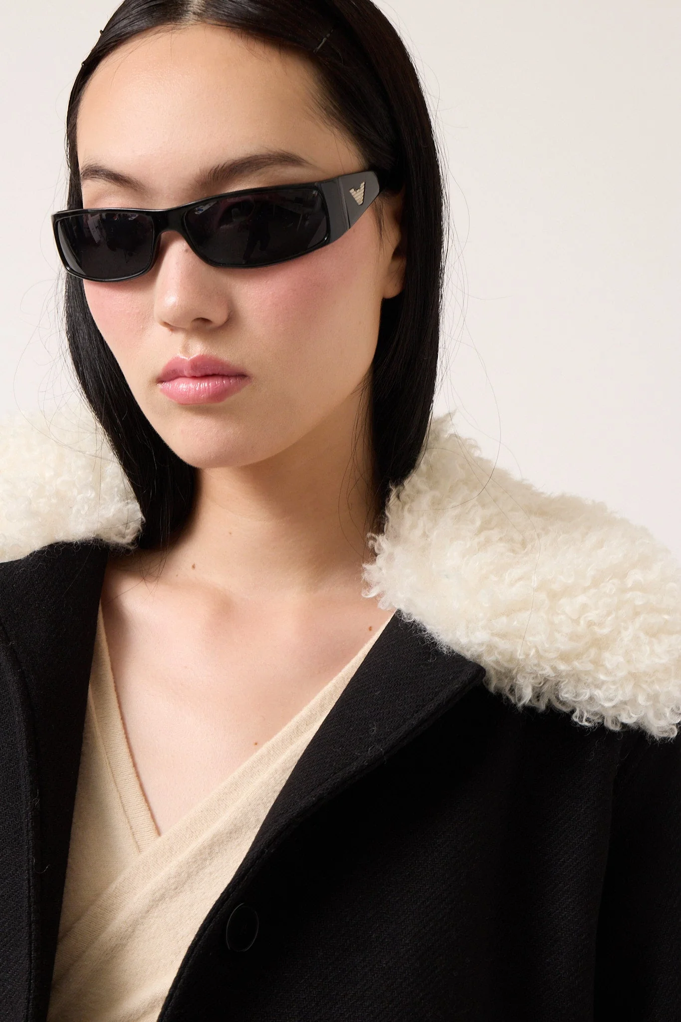 Colmillo de Morsa Wool Jacket with Contrast Collar and Cuffs - Black - Image 6
