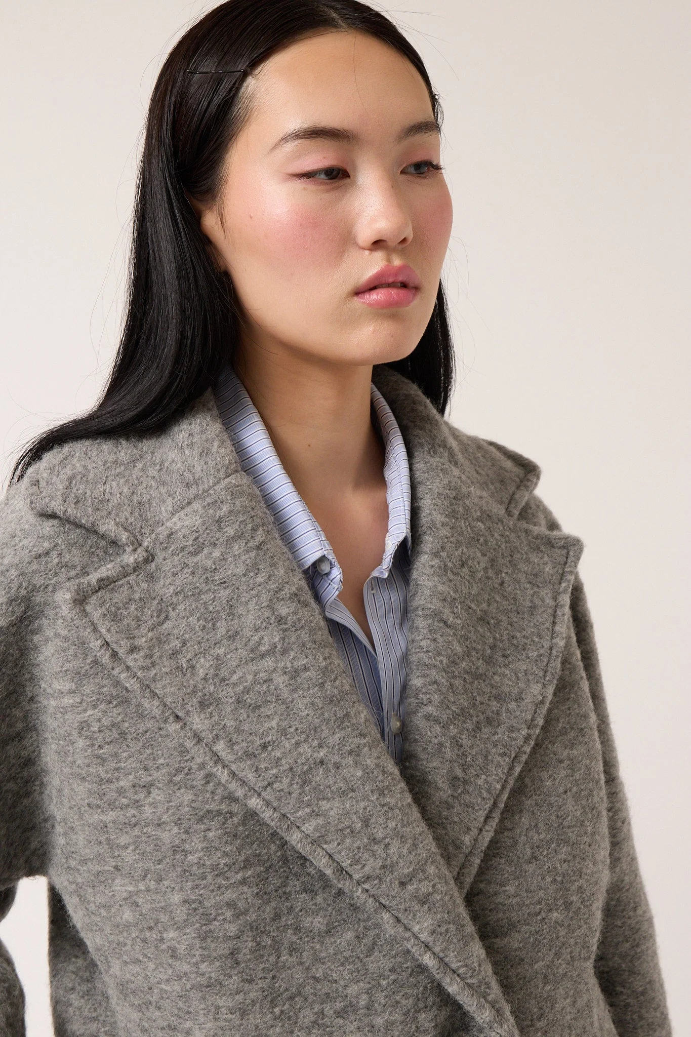 Colmillo de Morsa Wool Oversized Coat - Gray - Image 4