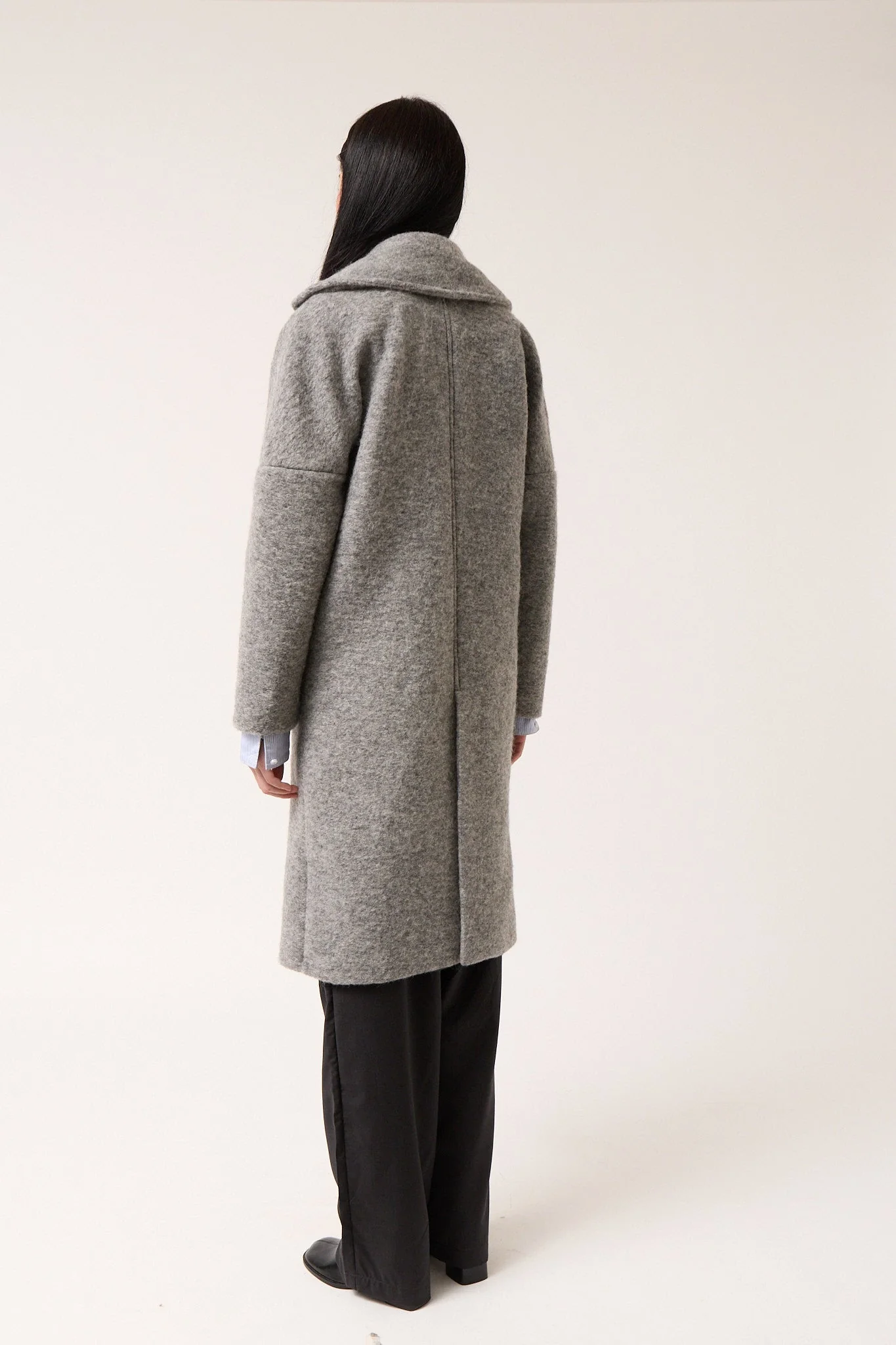 Colmillo de Morsa Wool Oversized Coat - Gray - Image 6