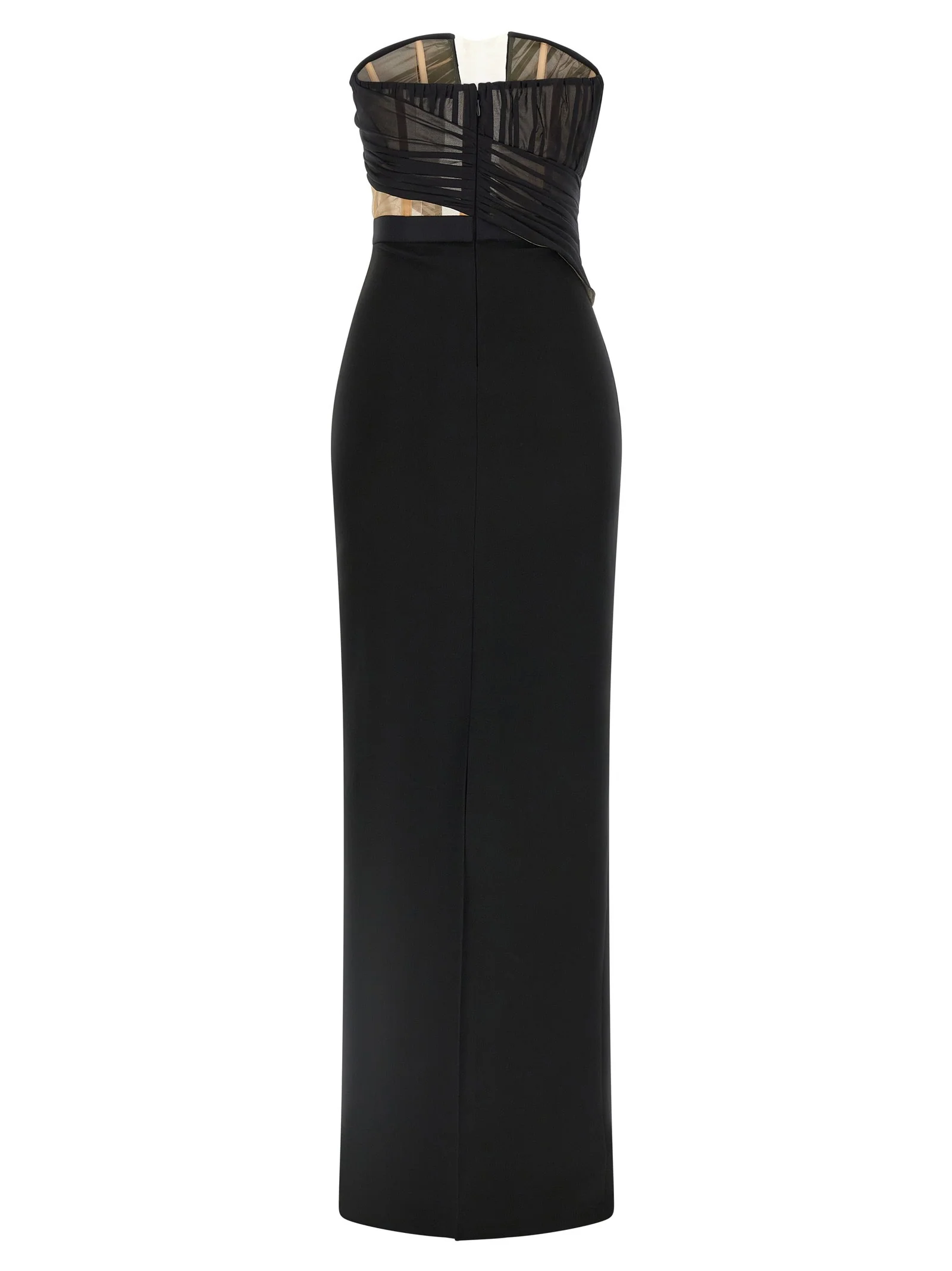 Nensi Dojaka Corsetted Draped Maxi Dress - Black - Image 2