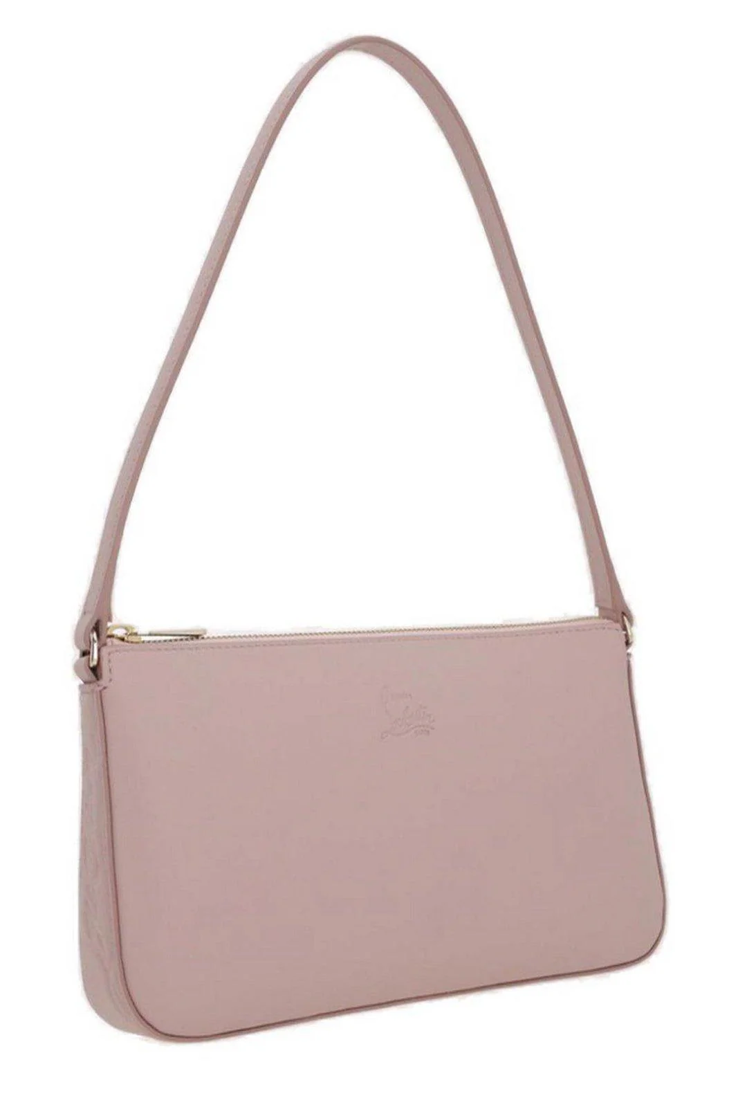 Christian Louboutin Logo Debossed Zip-up Shoulder Bag - Pink - Image 3