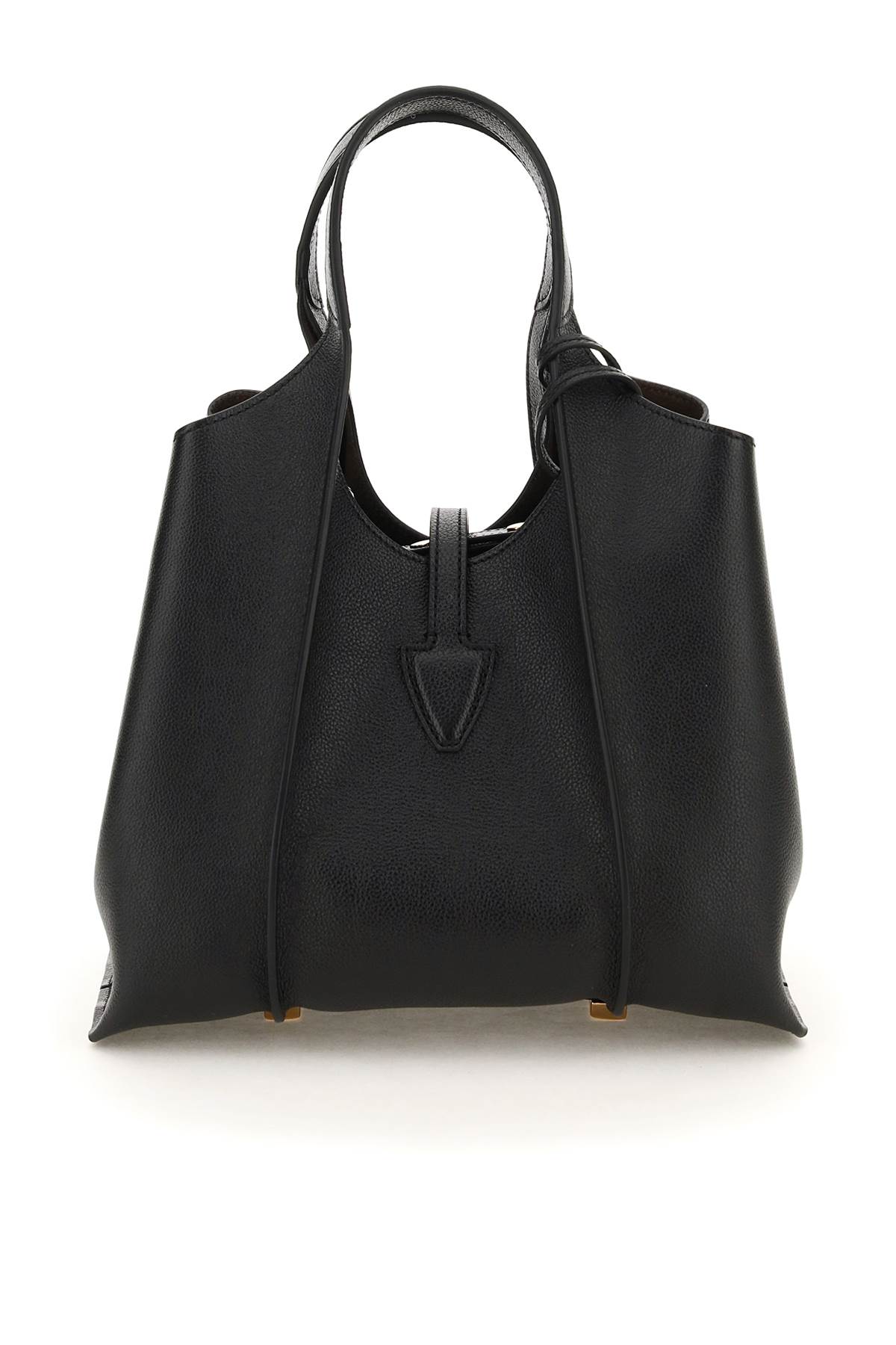 Tod's T Timeless Mini Leather Shopping Bag Tote - Black - Image 4