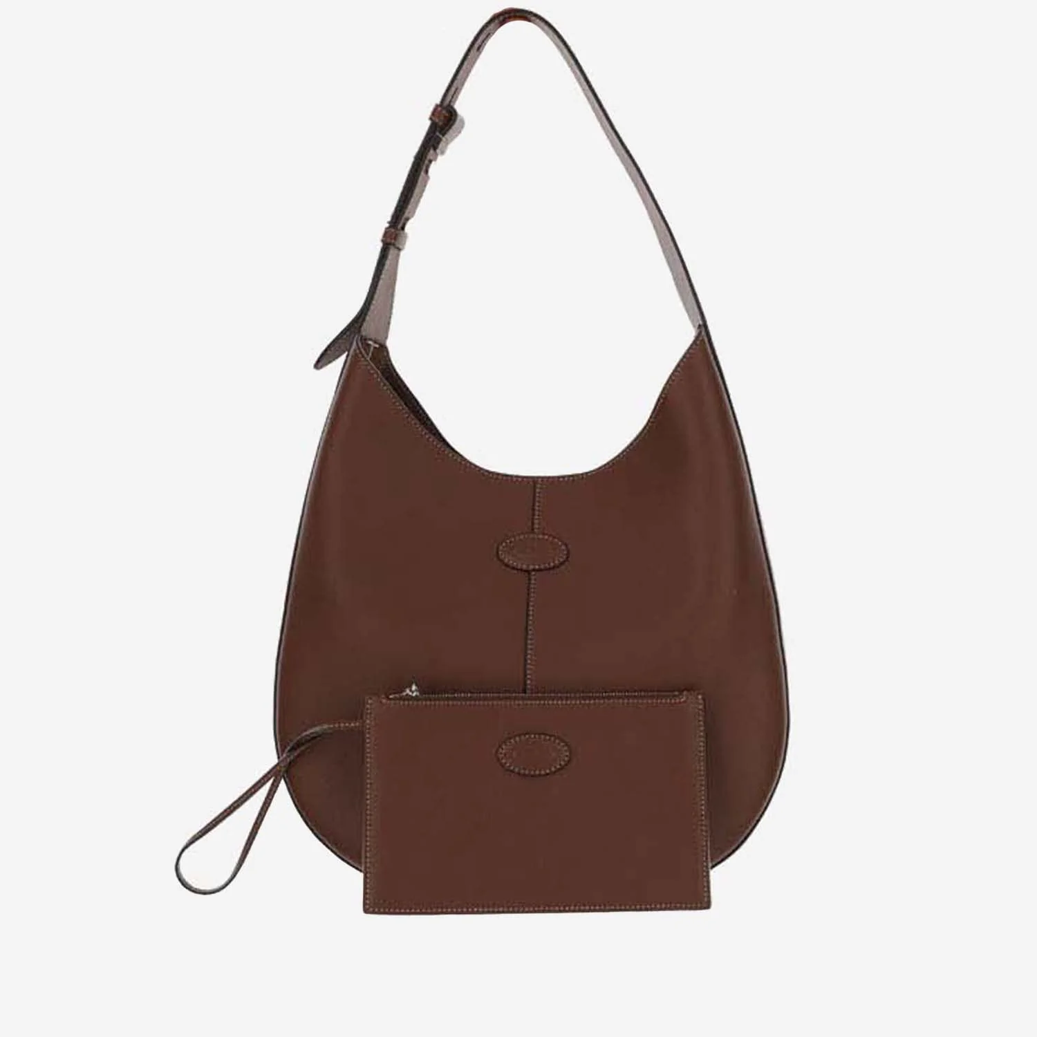 Tod's Leather Hobo Bag - Brown - Image 4