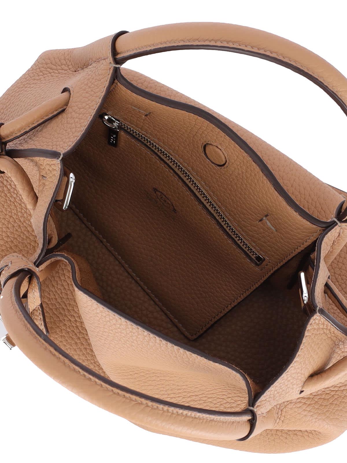 Tod's Small Logo Bucket Bag - Beige - Image 4