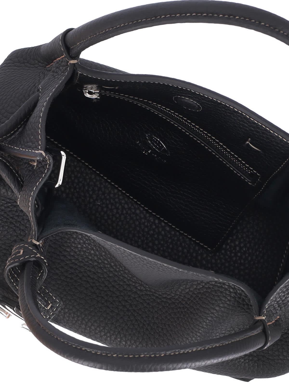Tod's Small Logo Bucket Bag - Black - Image 4