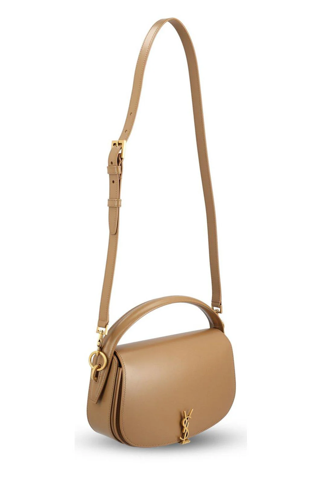Saint Laurent Voltaire Logo Plaque Shoulder Bag - Brown - Image 3