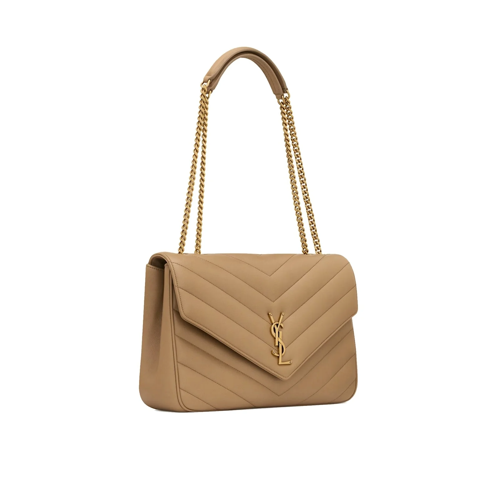 Saint Laurent Loulou Large Shoulder Bag - Beige - Image 2