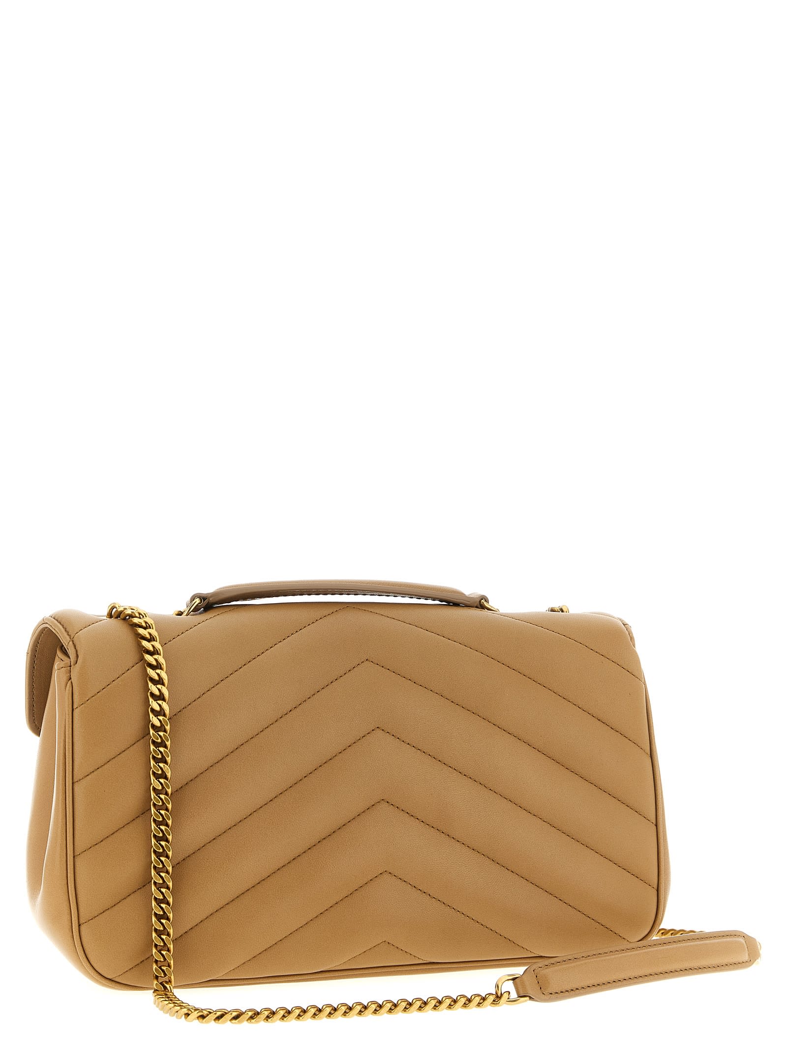 Saint Laurent Lou Lou Medium Shoulder Bag - Beige - Image 2