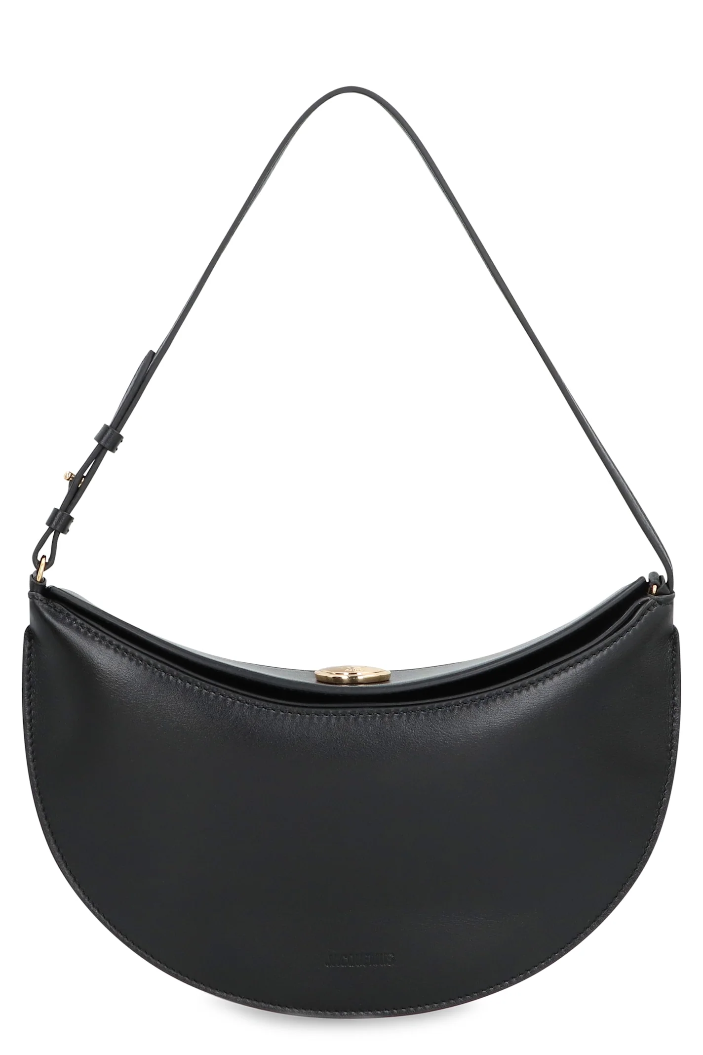 Jacquemus Le Petite Ovalo Leather Shoulder Bag - Black