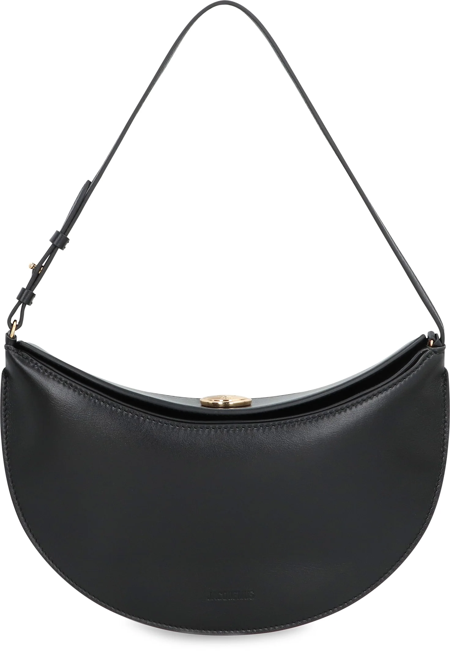Jacquemus Le Petite Ovalo Leather Shoulder Bag - Black - Image 2